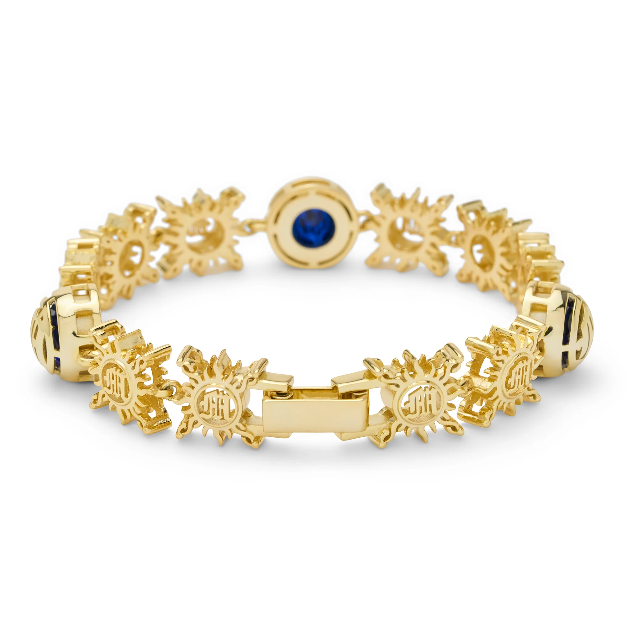 18K GOLD-PLATED MONOGRAM GEMSTONE BRACELET - Image 2