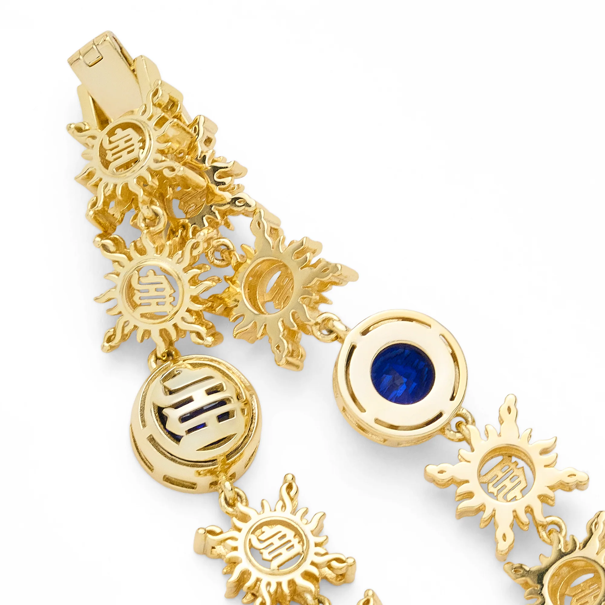 18K GOLD-PLATED MONOGRAM GEMSTONE BRACELET - Image 3