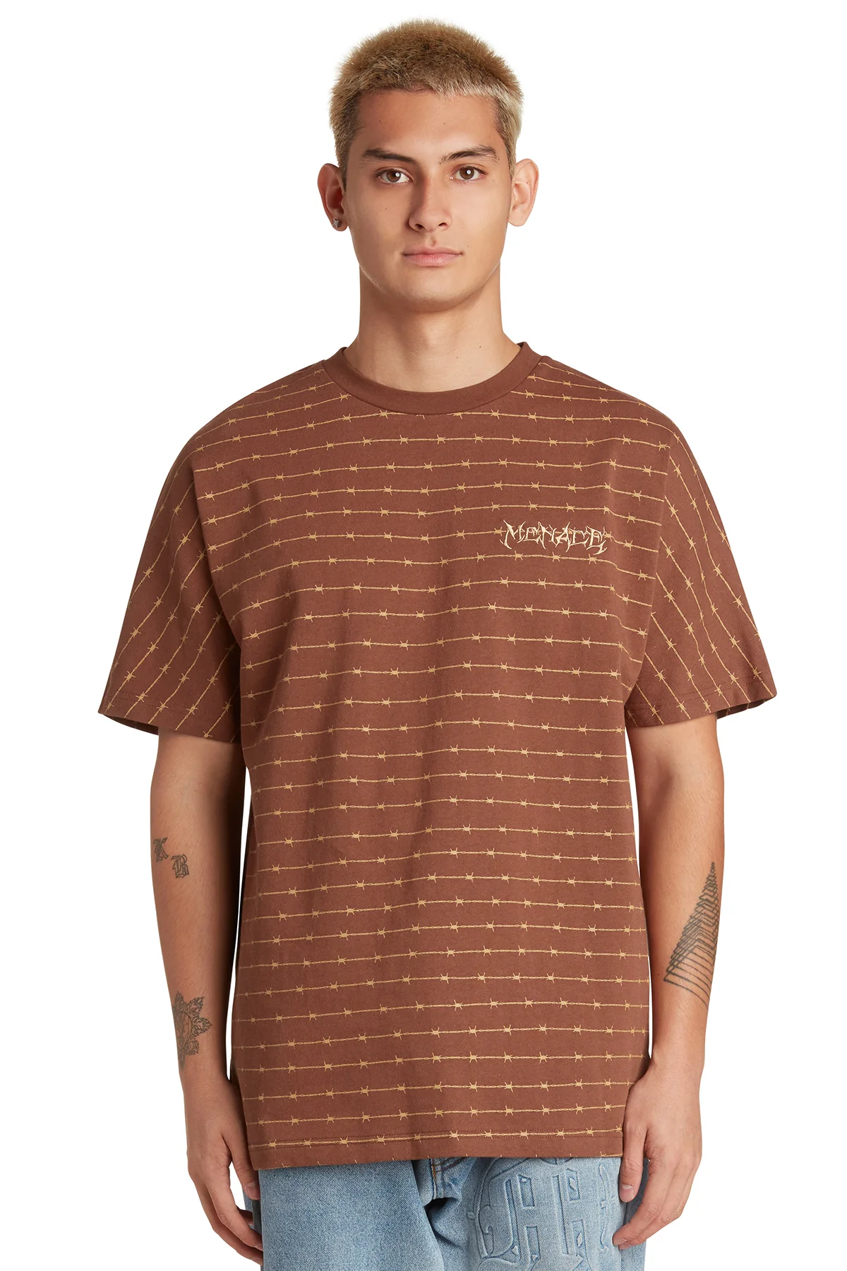 BARBED WIRE PIN STRIPE T-SHIRT - Image 3