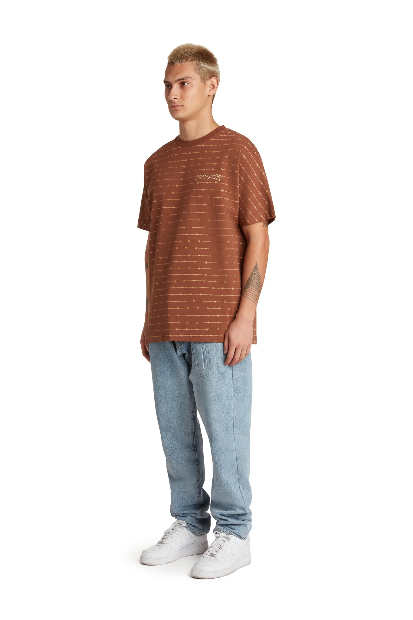 BARBED WIRE PIN STRIPE T-SHIRT - Image 5
