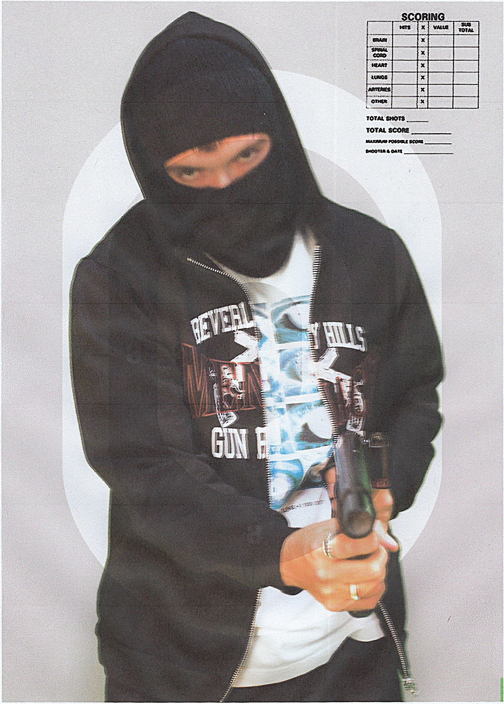 BEVERLY HILLS GUN RANGE ZIP-UP HOODIE - Image 2