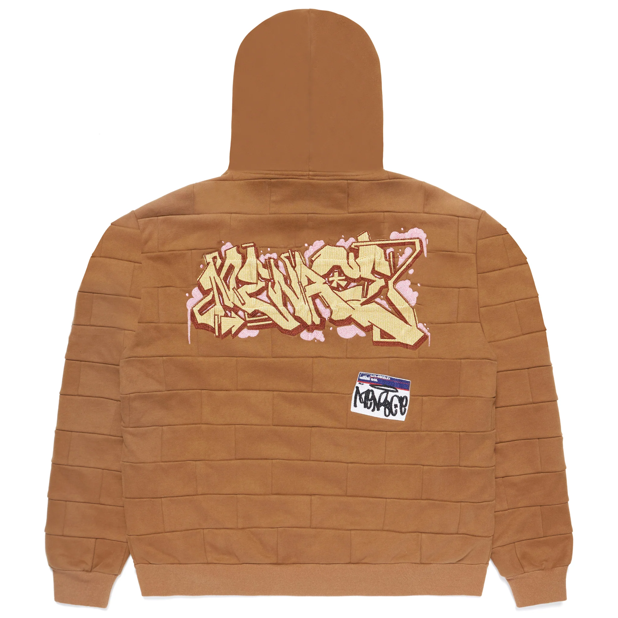 EMBROIDERED "BRICK ALLEY-WALL" GRAFFITI HOODIE