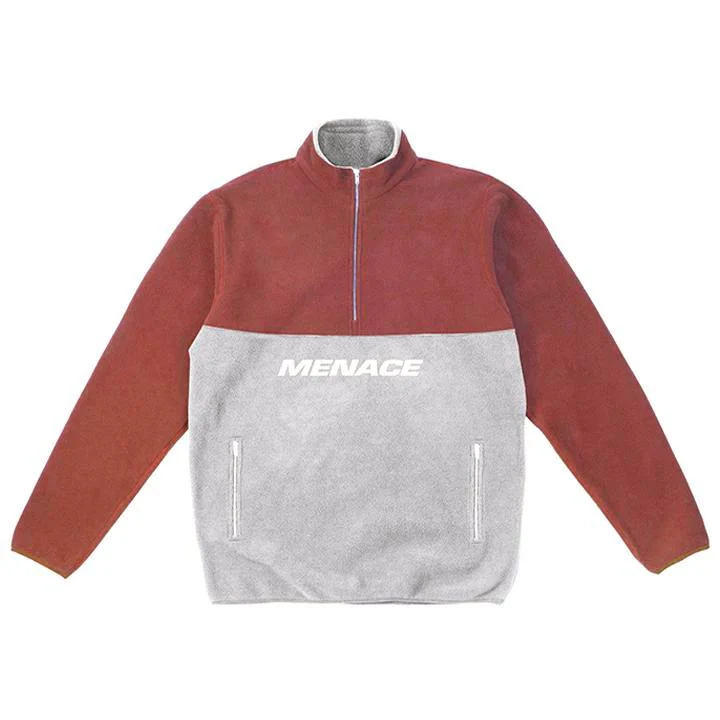 BRUSHED FLEECE HALF-ZIP JACKET