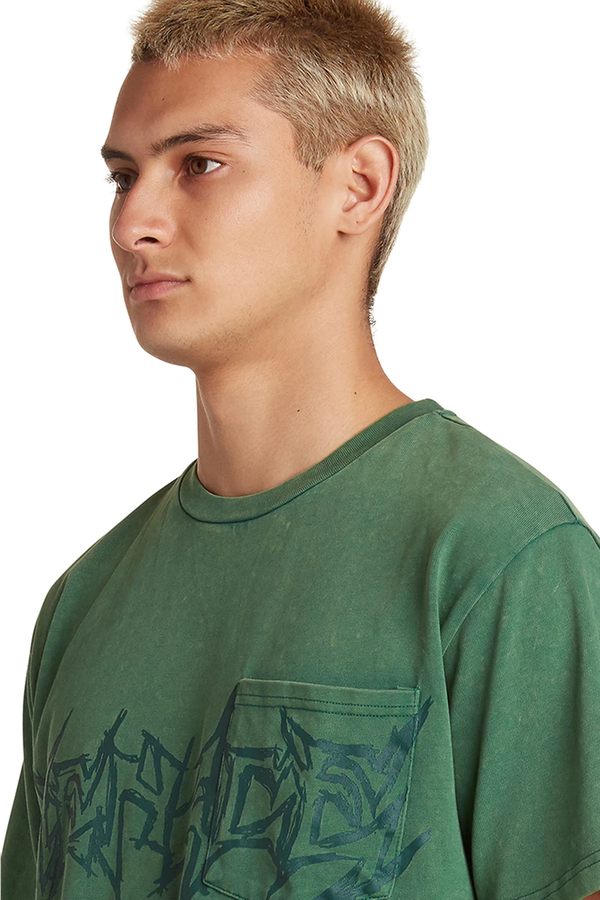 GOD WILLING POCKET T-SHIRT GREEN - Image 6