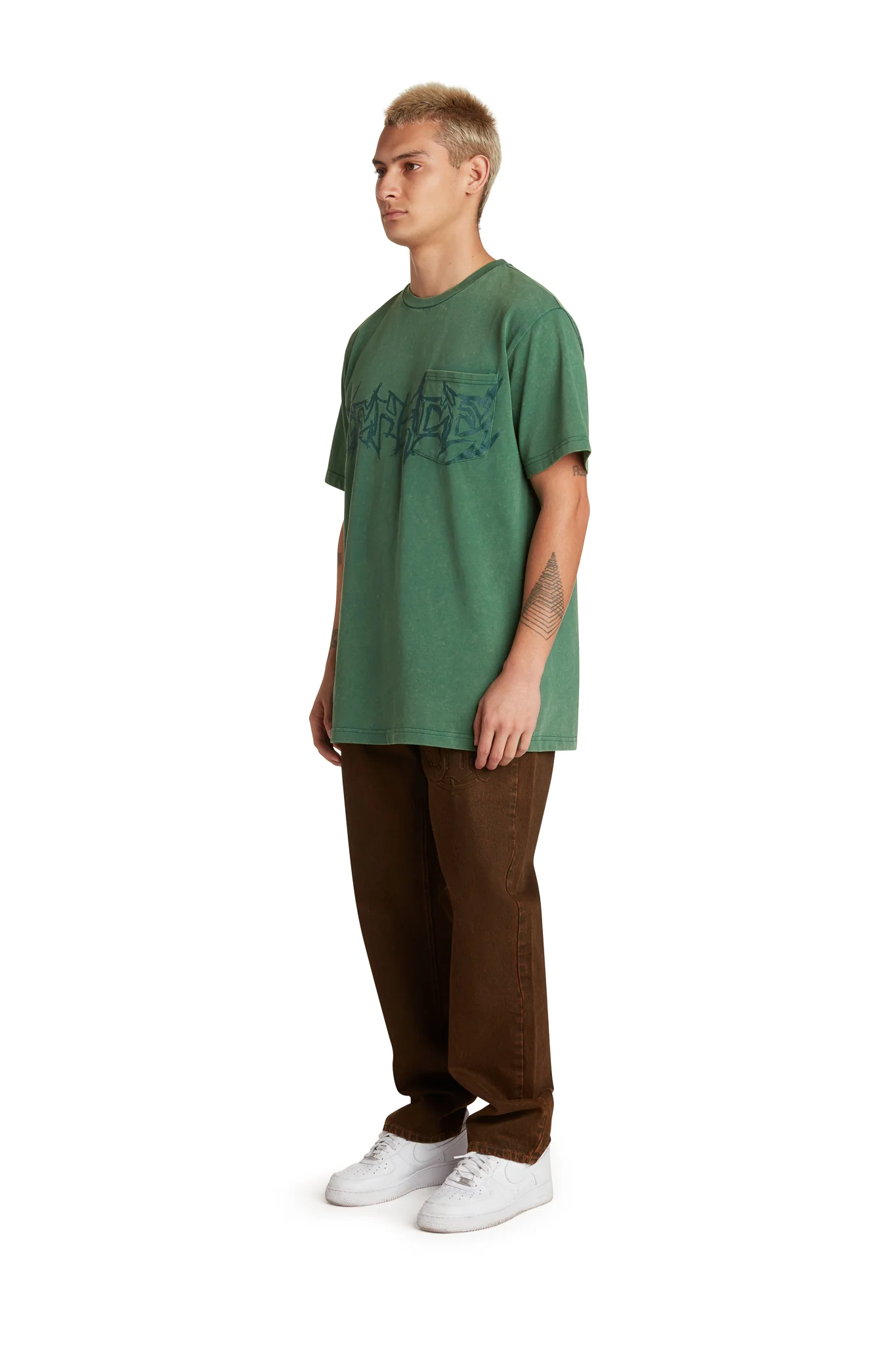 GOD WILLING POCKET T-SHIRT GREEN - Image 7