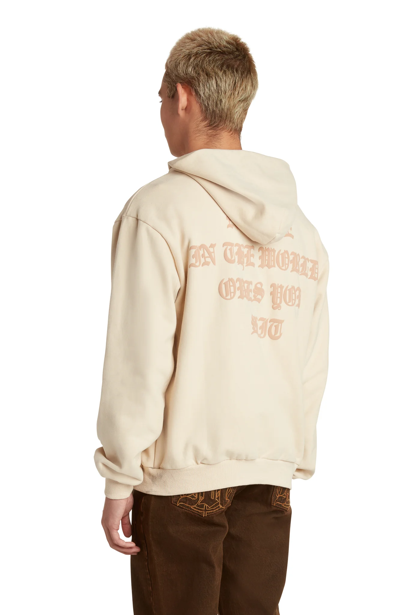NO ONE IN THE WORLD OWES YOU SHIT ZIP-UP HOODIE - Image 4