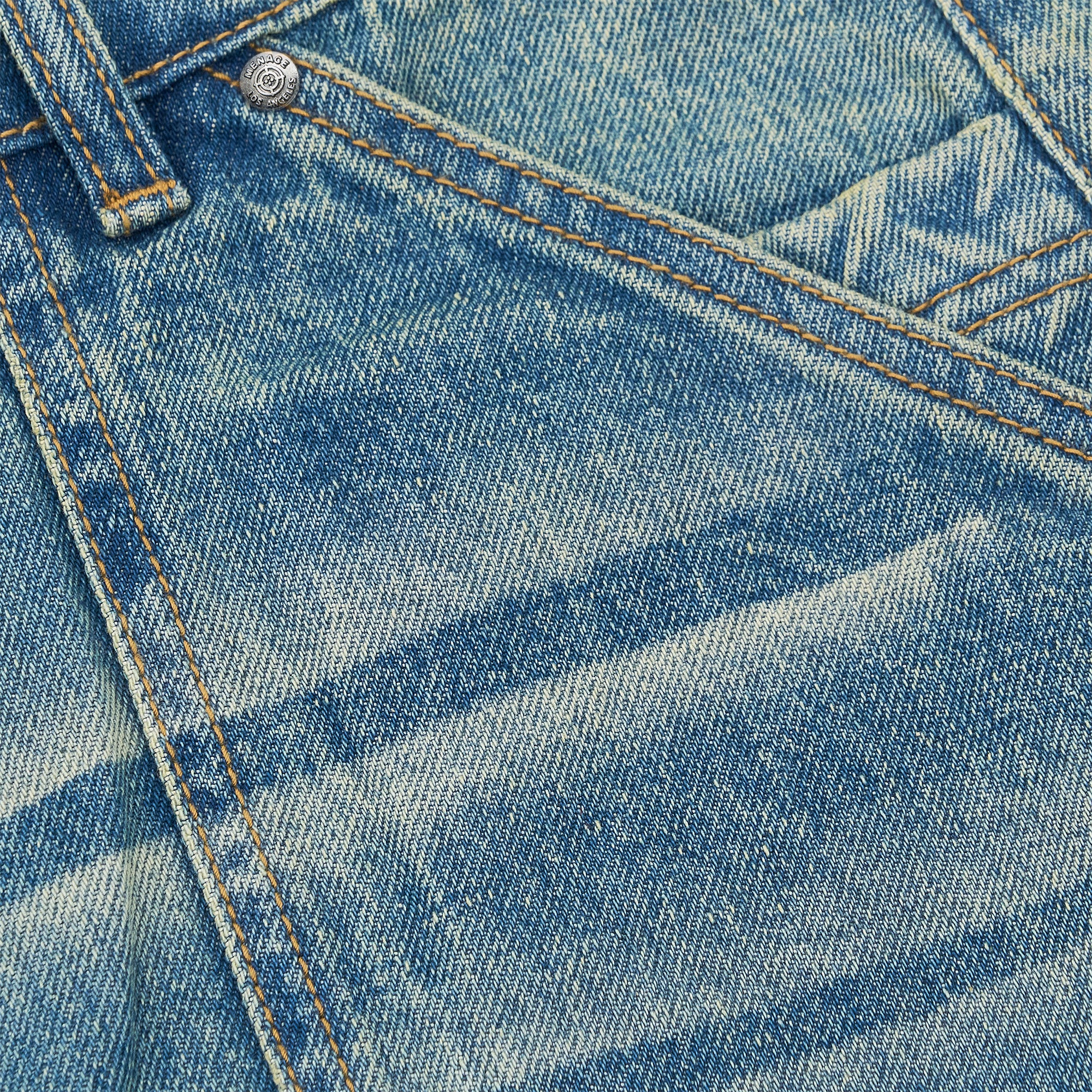 STEEL EMBOSSED DENIM CARPENTER SHORTS - Image 6
