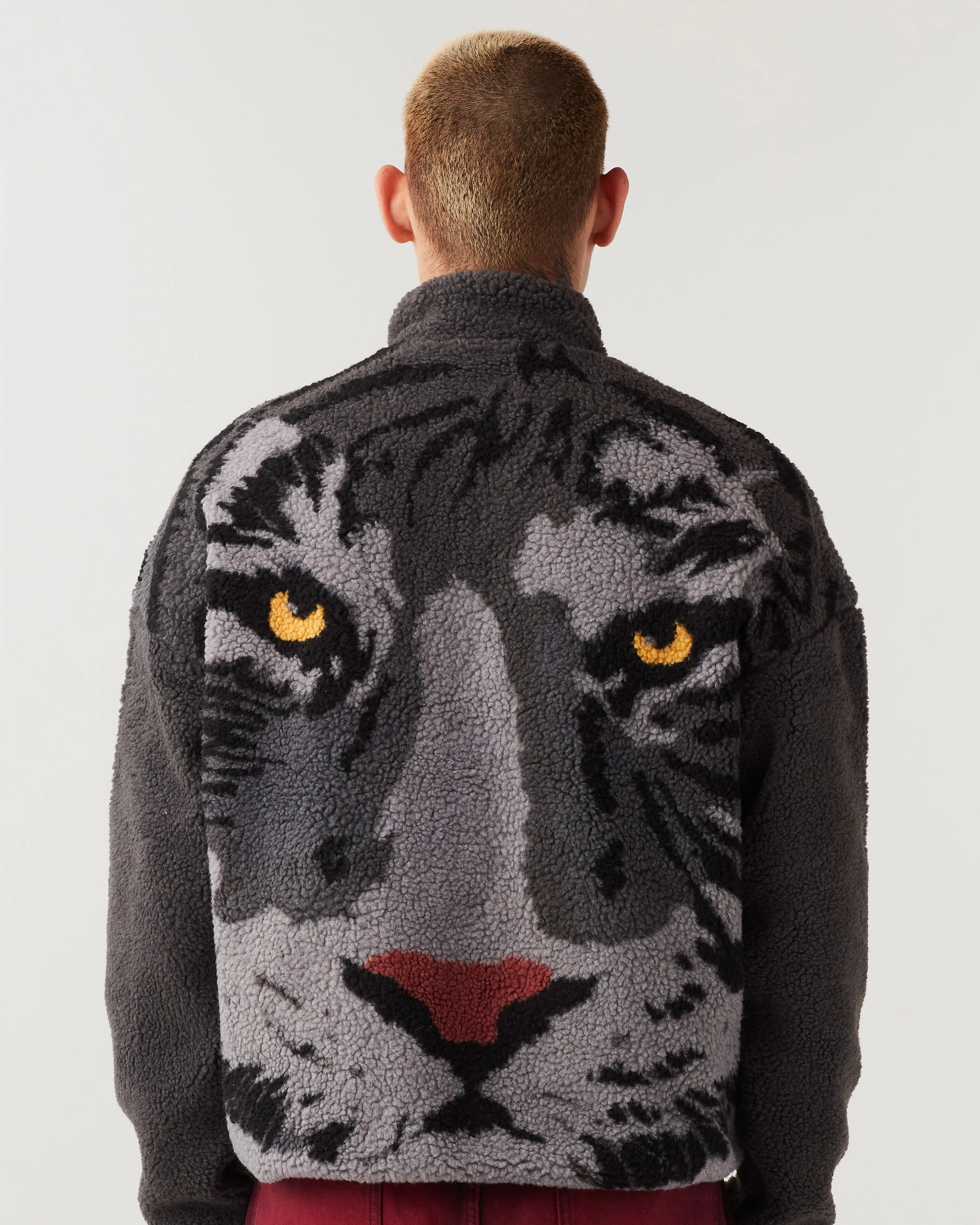 BLACK TIGER SHERPA FLEECE ZIP-UP JACKET - Image 4