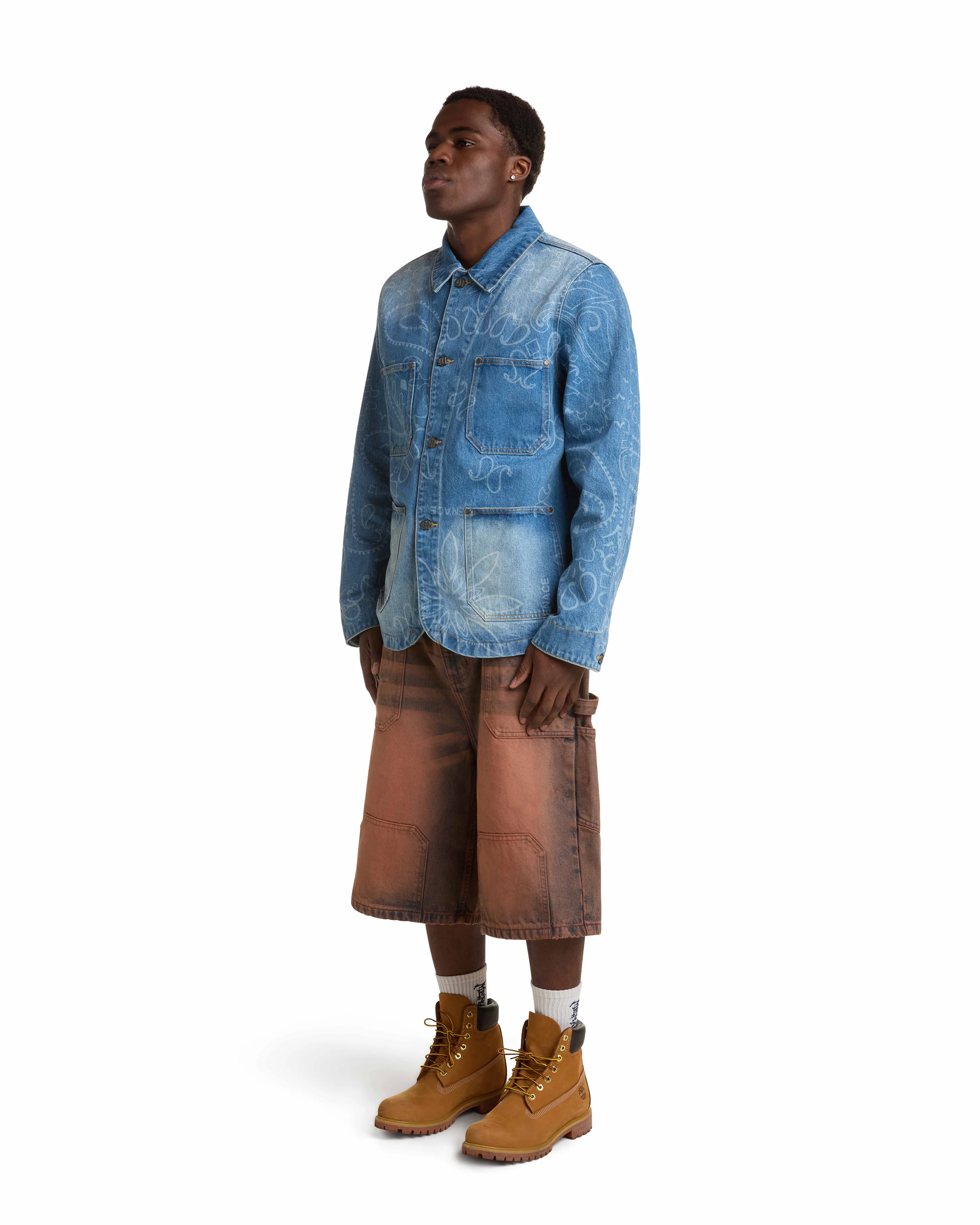 DENIM PAISLEY CHORE JACKET - Image 4
