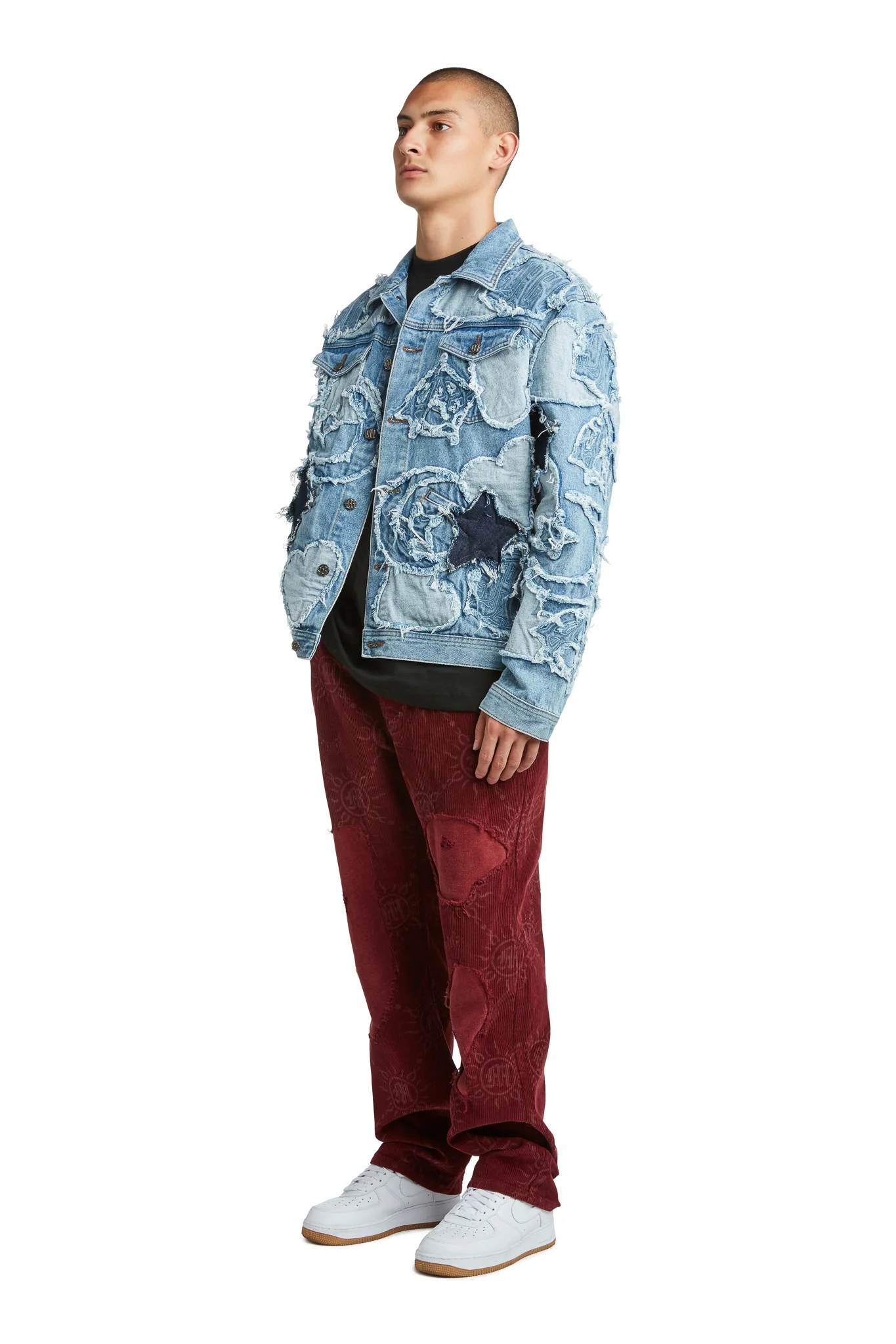 MONOGRAM CORDUROY DISTRESSED PANTS - Image 6