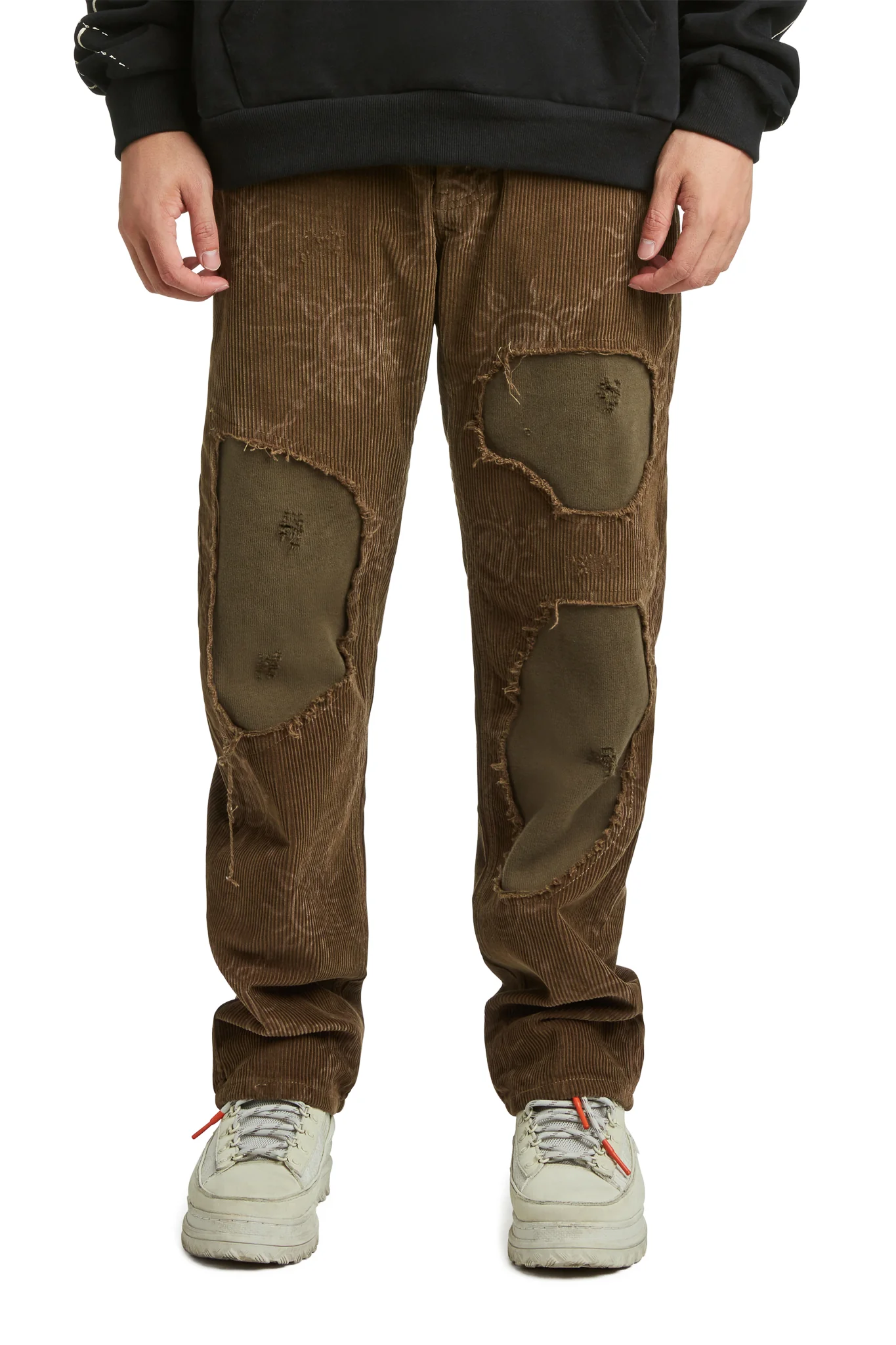 MONOGRAM CORDUROY DISTRESSED PANTS - Image 3