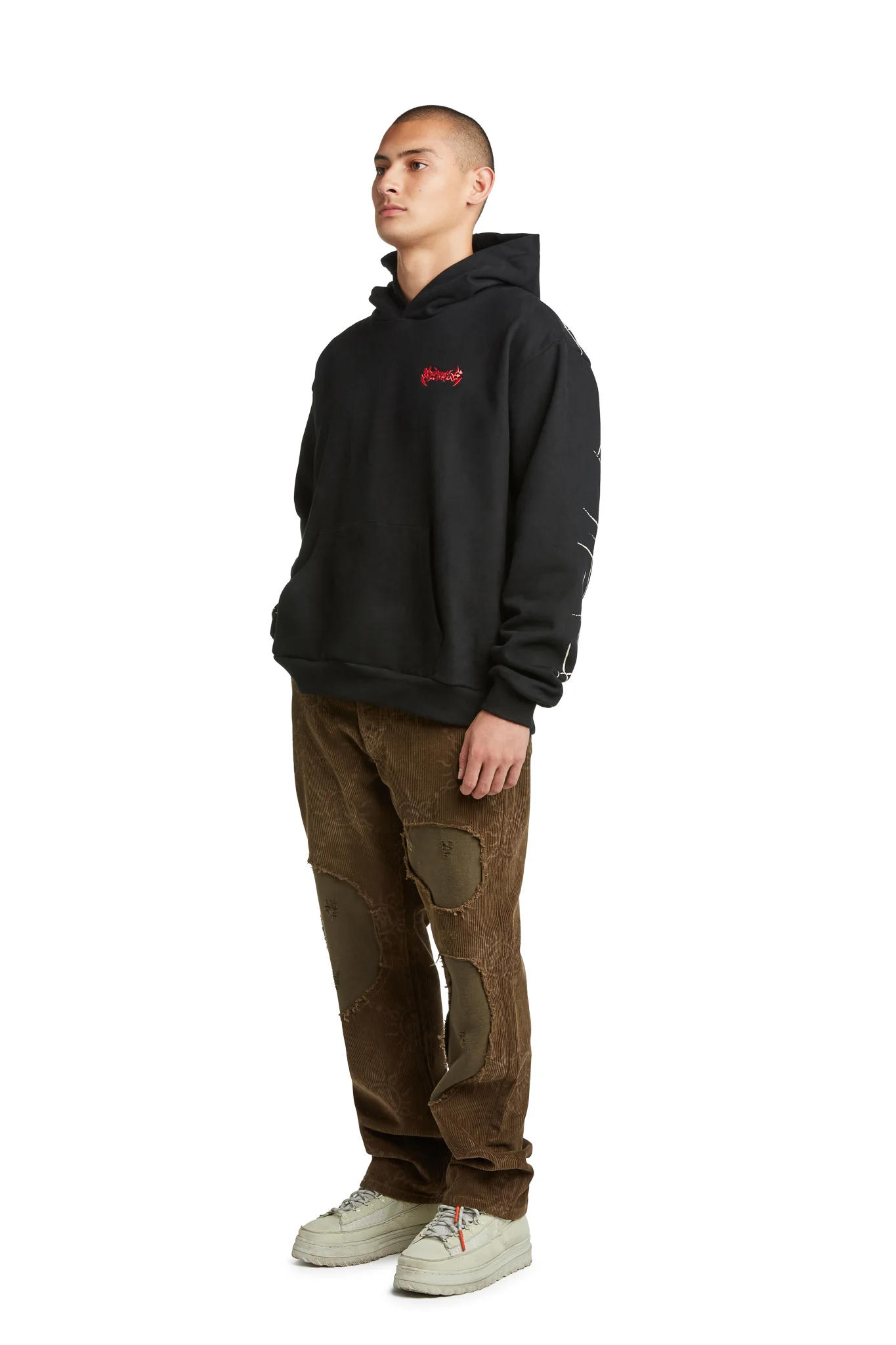 MONOGRAM CORDUROY DISTRESSED PANTS - Image 6