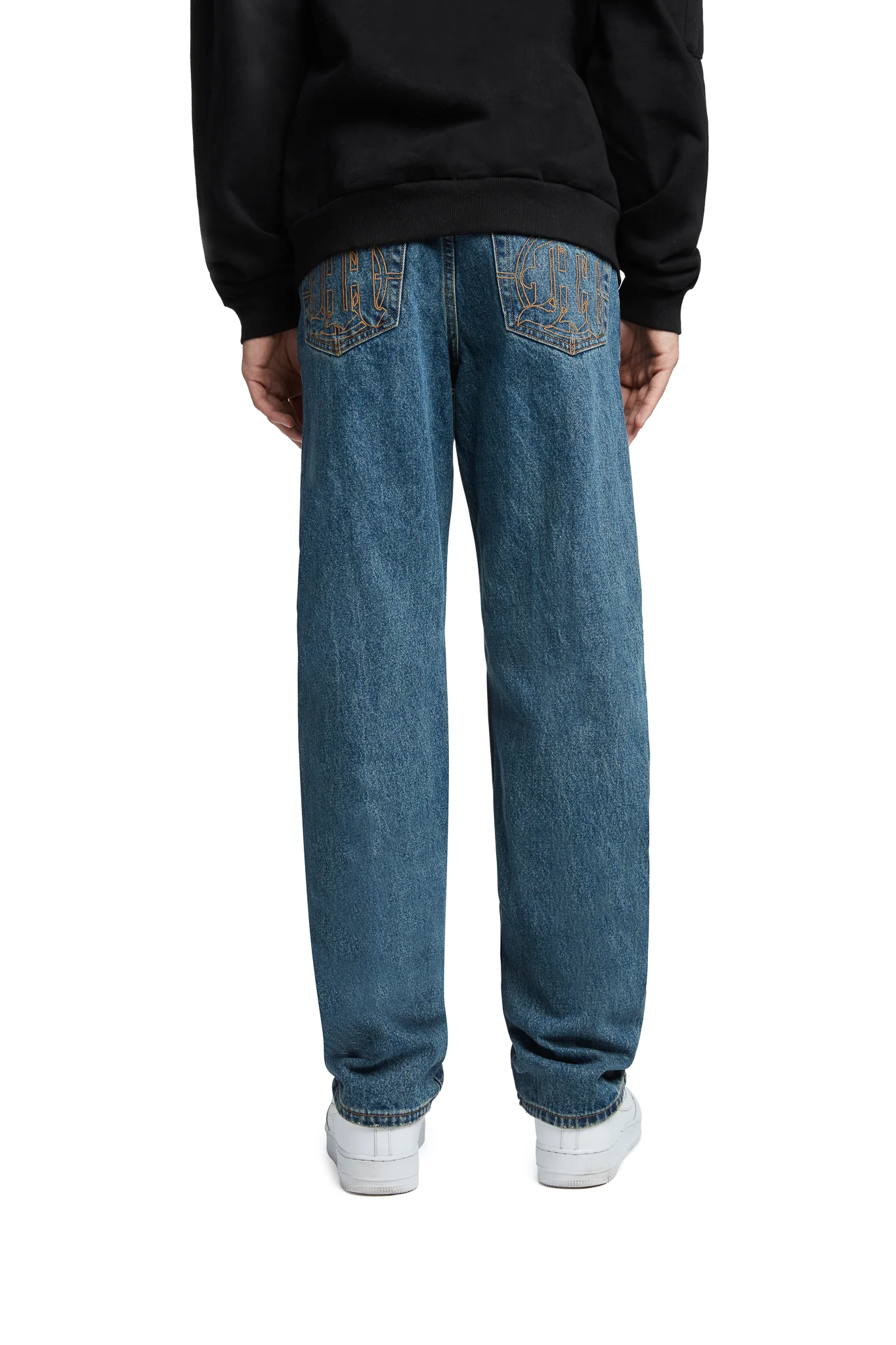 DISTRESSED STENCIL DENIM PANTS - Image 4