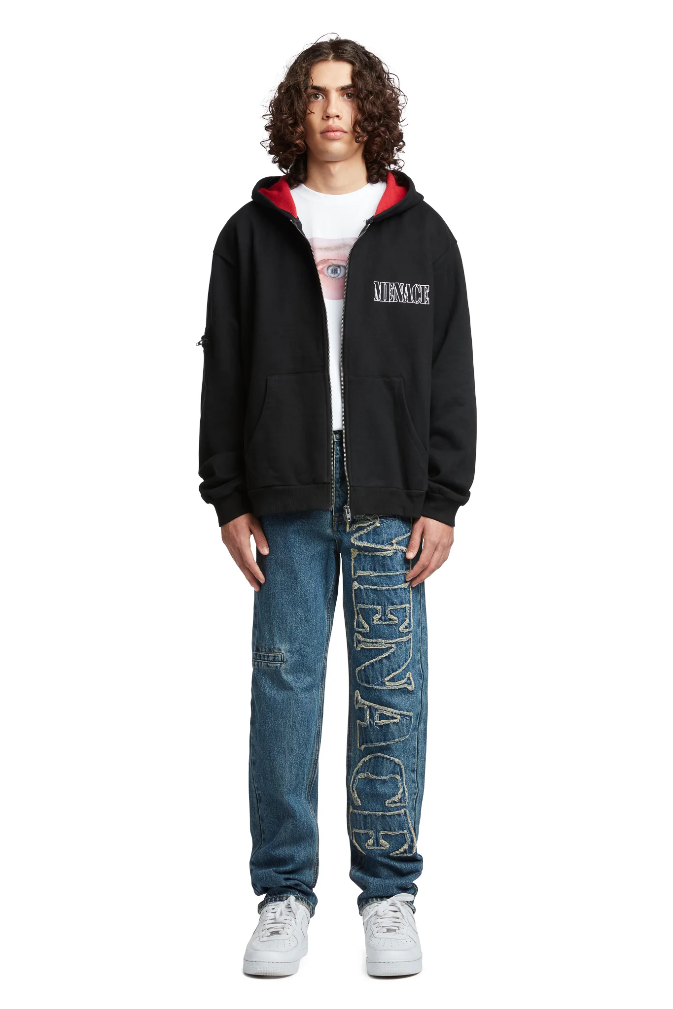 DISTRESSED STENCIL DENIM PANTS - Image 5