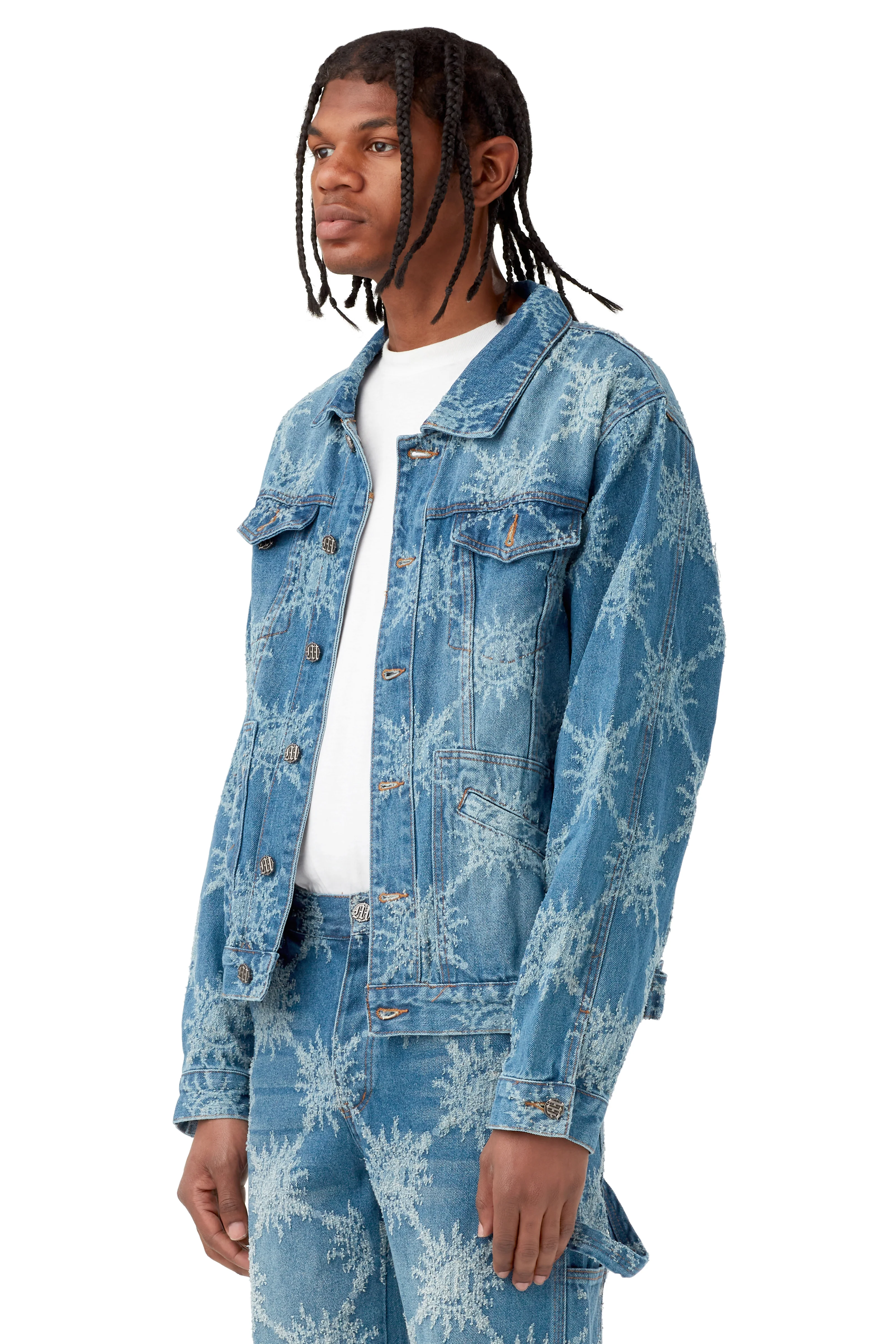 DISTRESSED MONOGRAM DENIM JACKET - Image 4