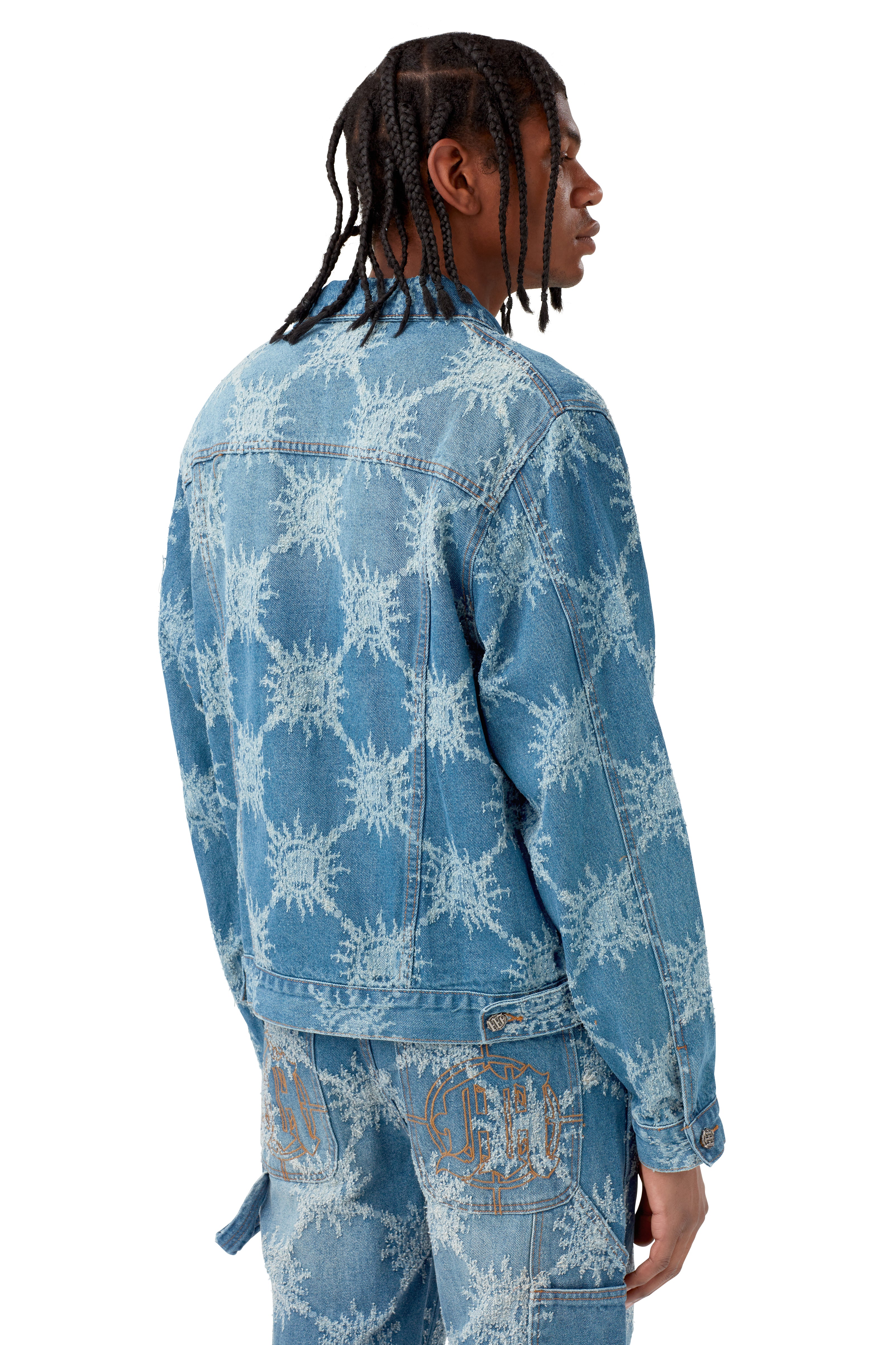 DISTRESSED MONOGRAM DENIM JACKET - Image 5
