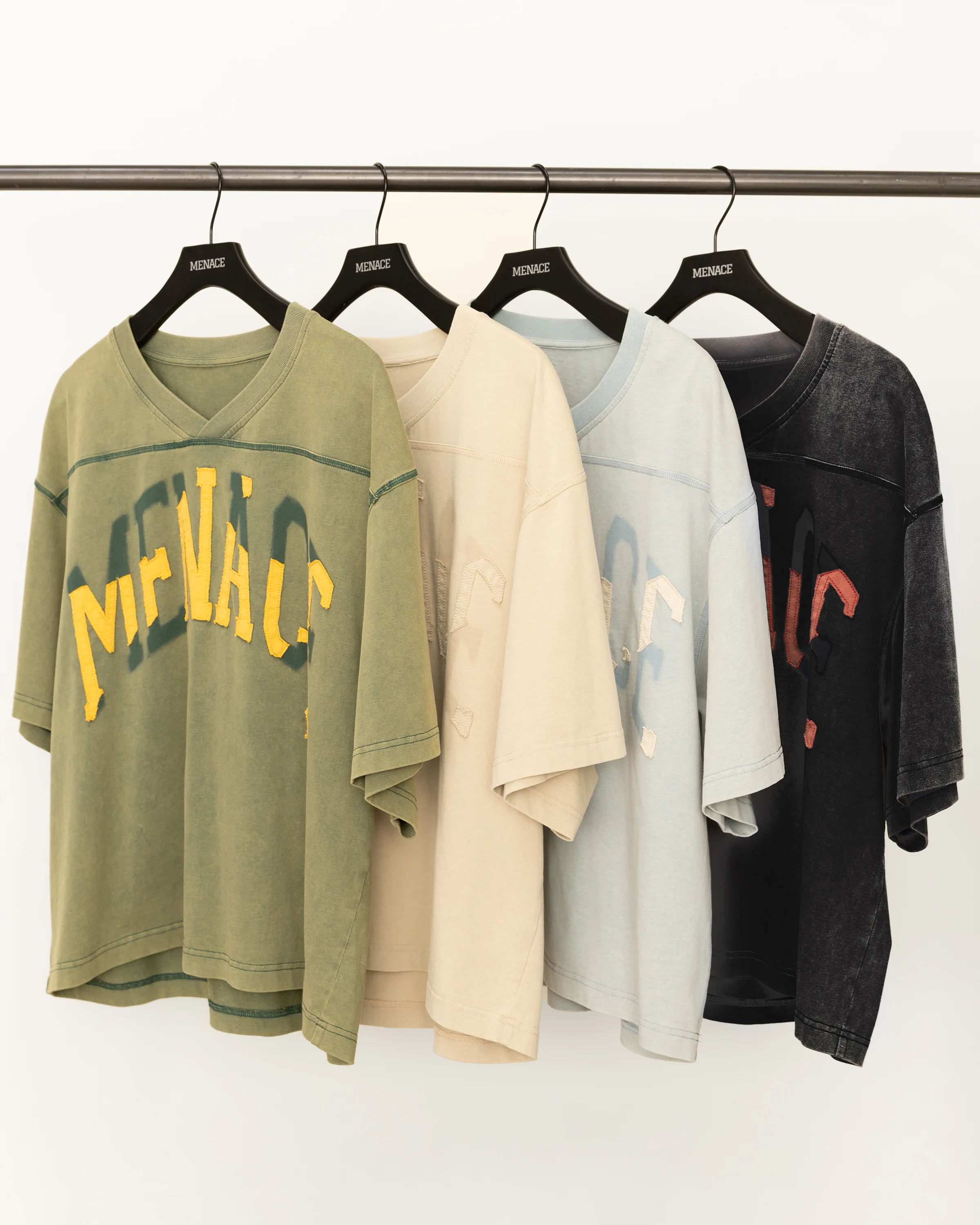 DISTRESSED "SHADOW" PATCH FOOTBALL SHIRT - Image 4