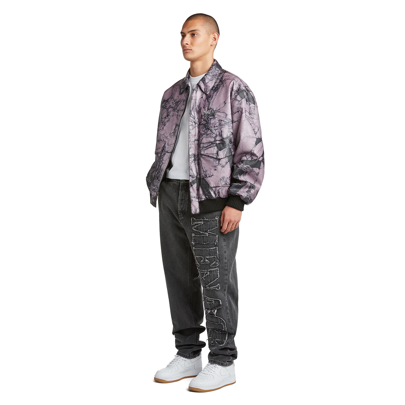 DISTRESSED STENCIL DENIM PANTS - Image 6