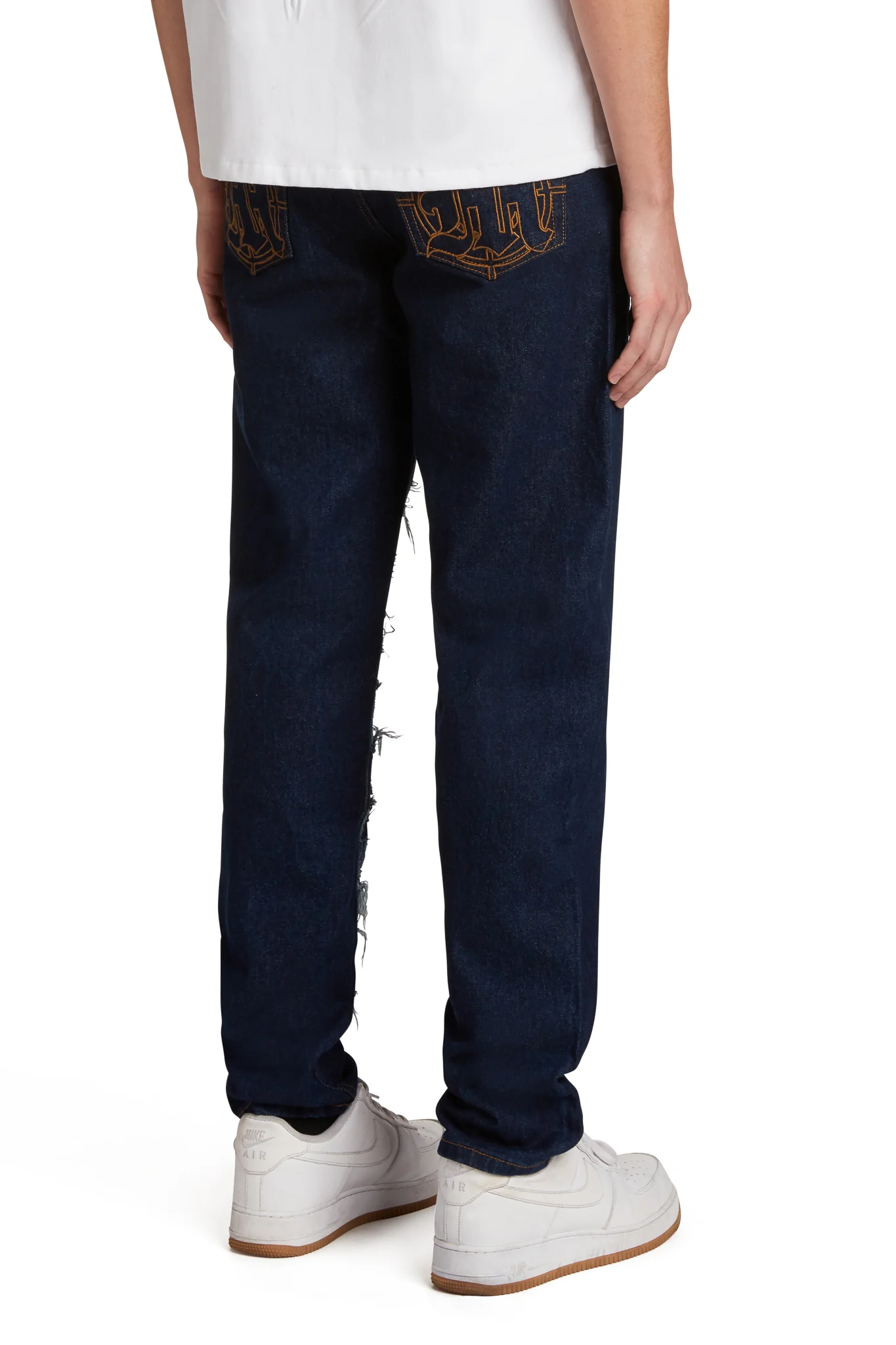 DISTRESSED STENCIL DENIM PANTS - Image 5