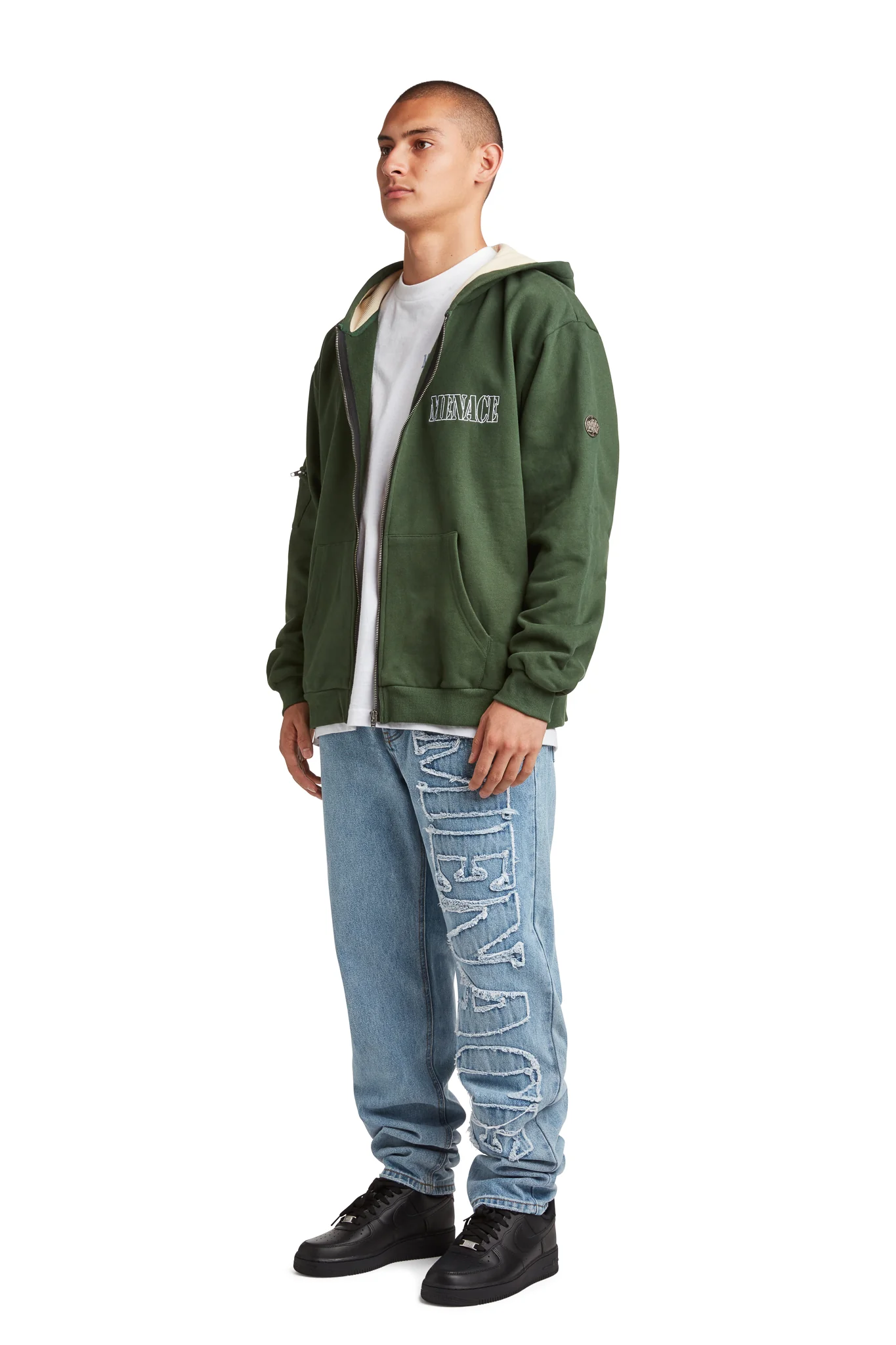 DISTRESSED STENCIL DENIM PANTS - Image 5