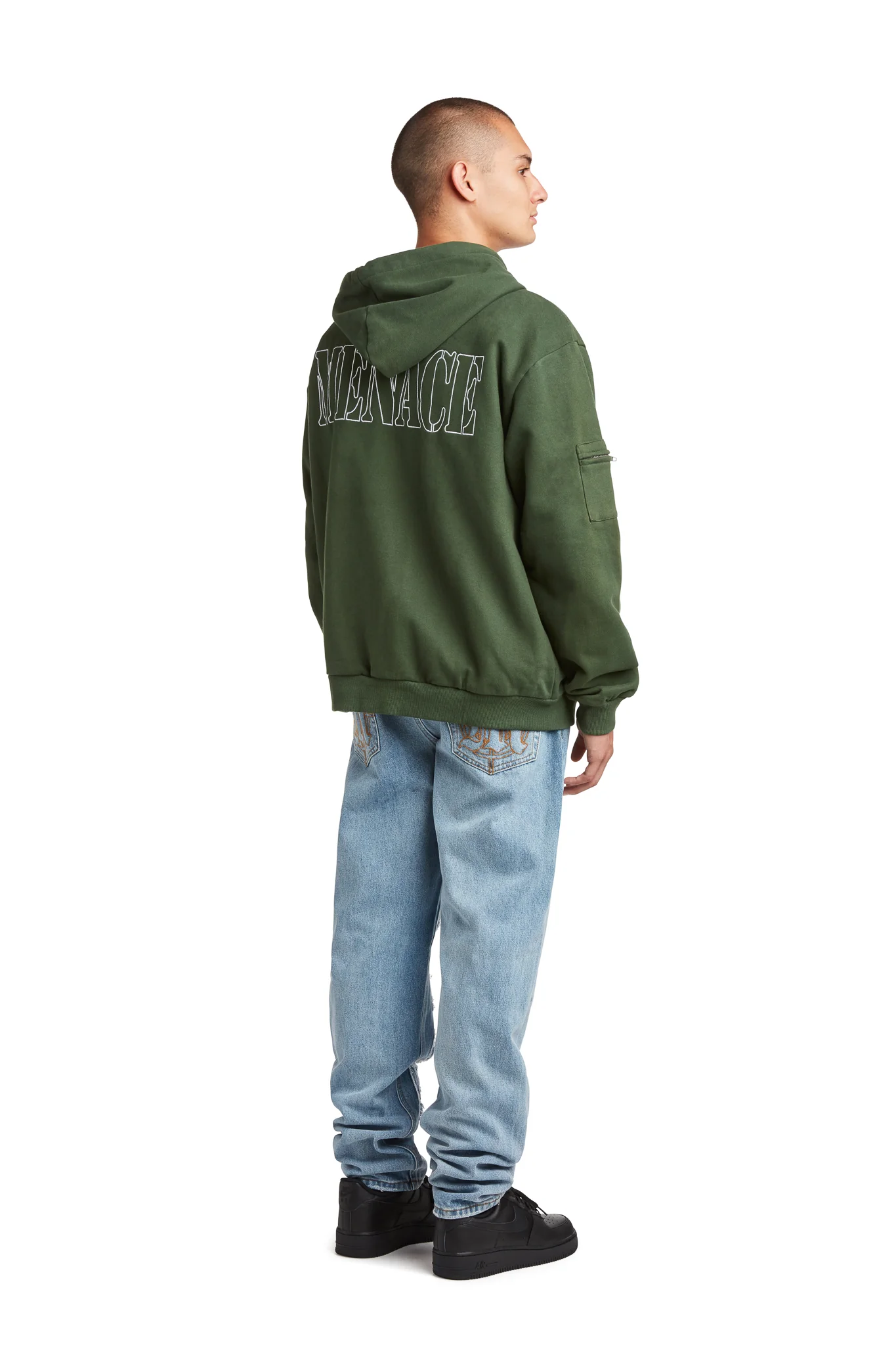 DISTRESSED STENCIL DENIM PANTS - Image 6