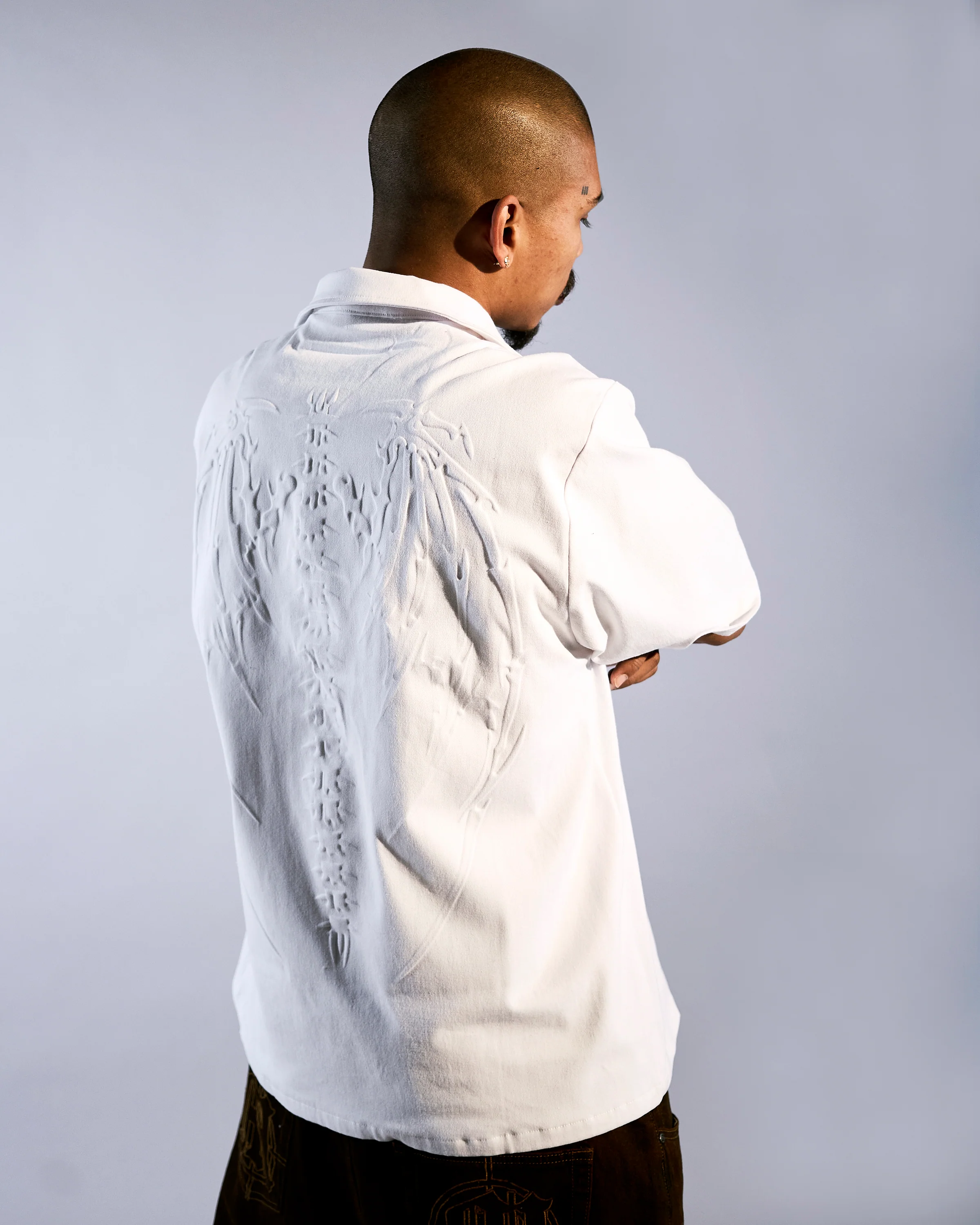 SKELETAL EMBOSSED BUTTON-UP - Image 7