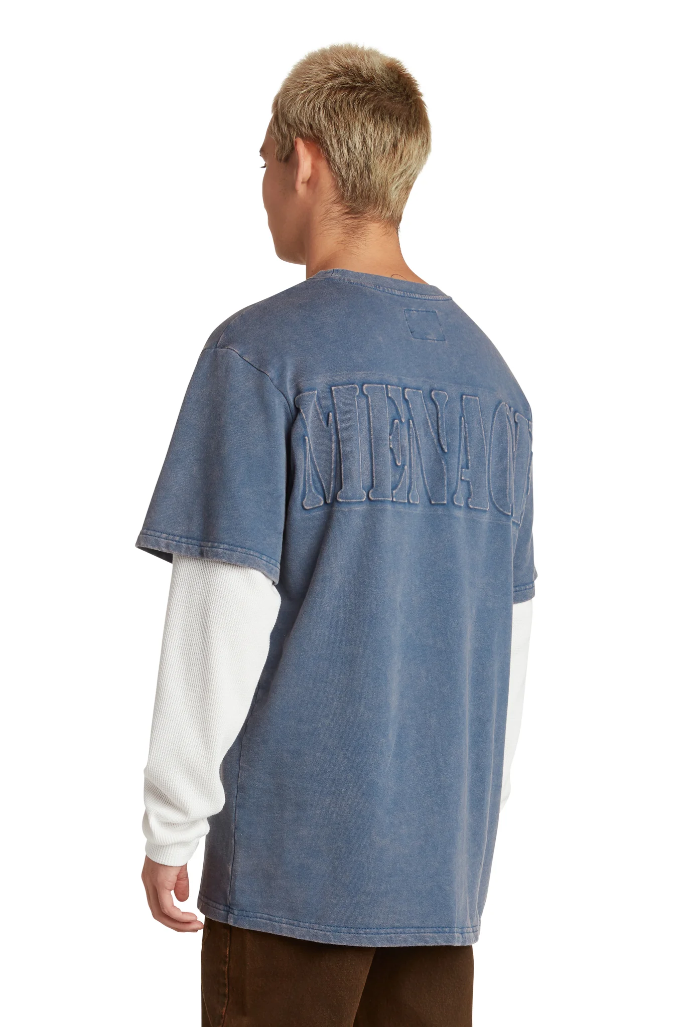 EMBOSSED LAYERED TERRY POCKET T-SHIRT - Image 4