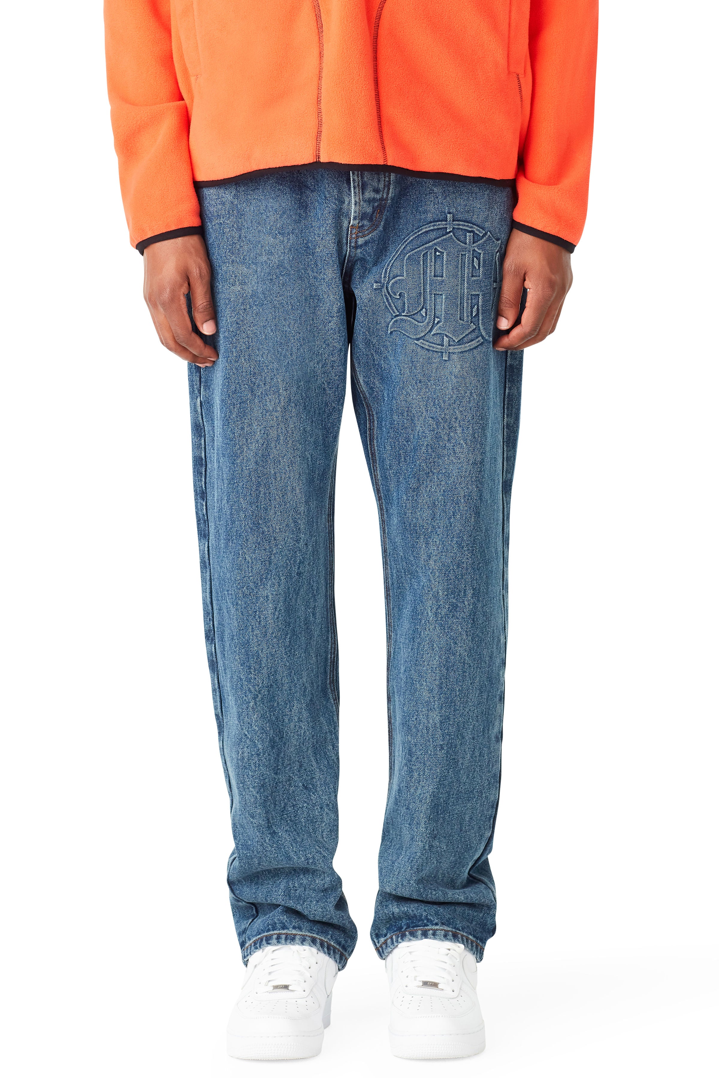 EMBOSSED TARGET LOGO DENIM PANTS - Image 3