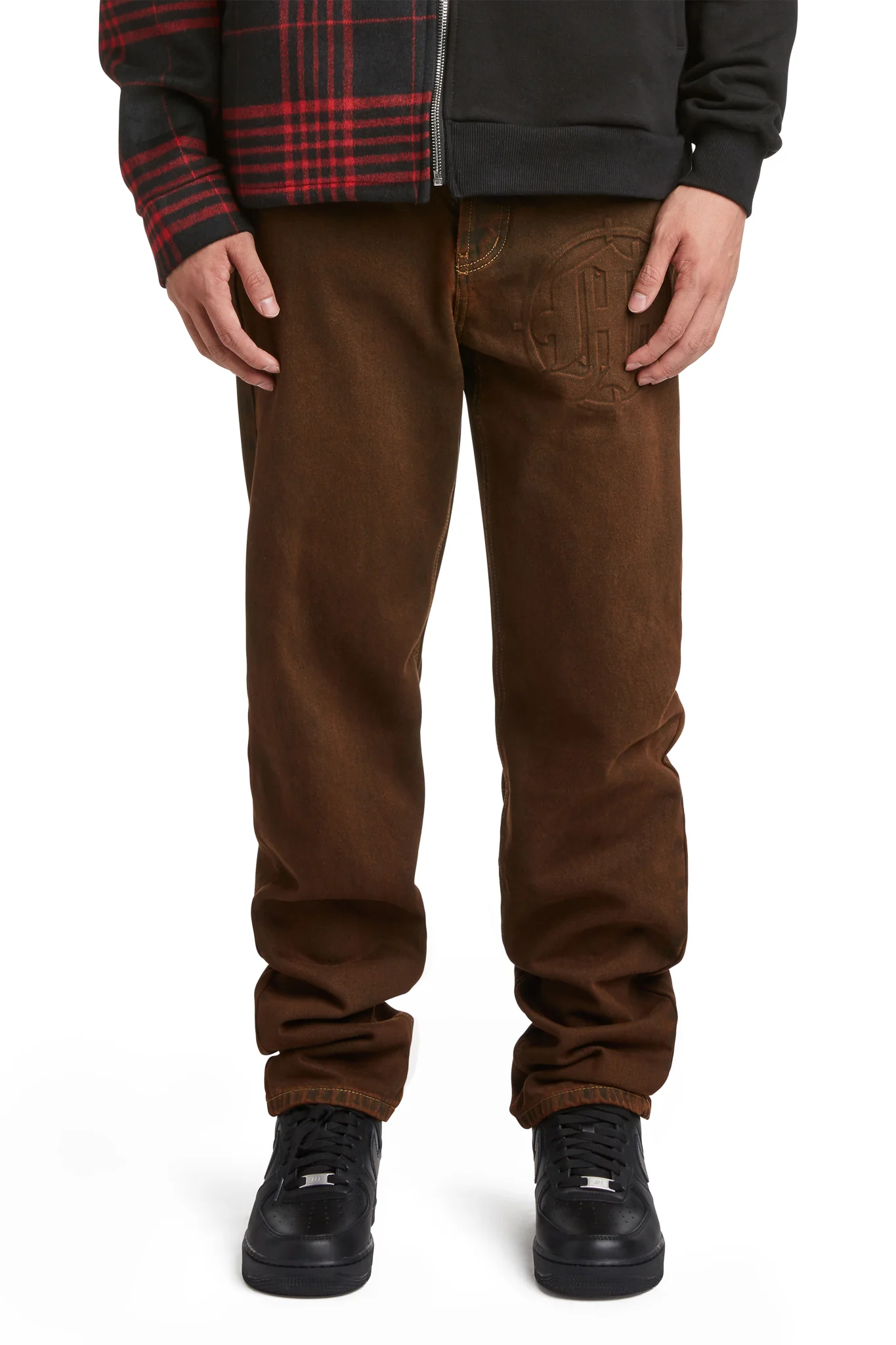 EMBOSSED TARGET LOGO DENIM PANTS - Image 3