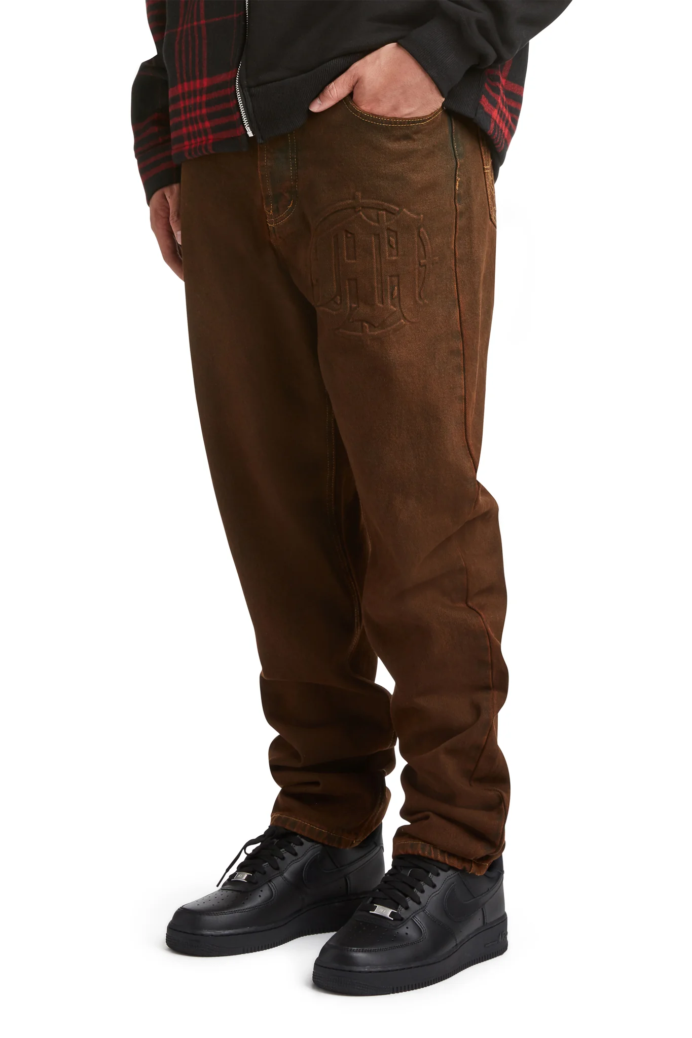 EMBOSSED TARGET LOGO DENIM PANTS - Image 4