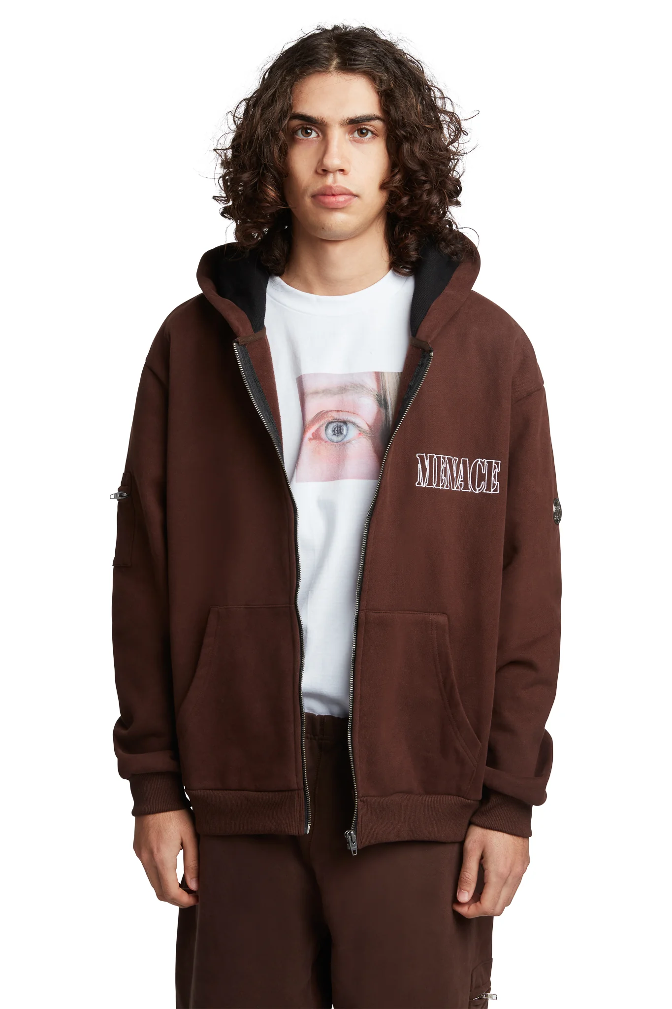 EMBROIDERED LOGO ZIP-UP HOODIE - Image 4