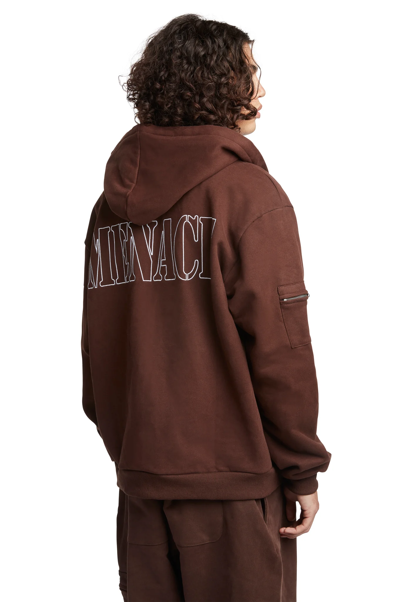 EMBROIDERED LOGO ZIP-UP HOODIE - Image 5