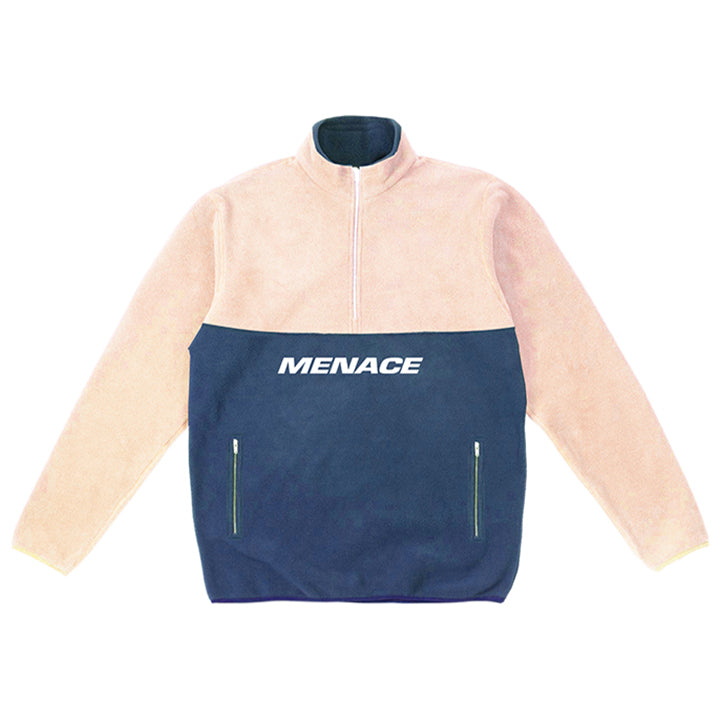 BRUSHED FLEECE HALF-ZIP JACKET
