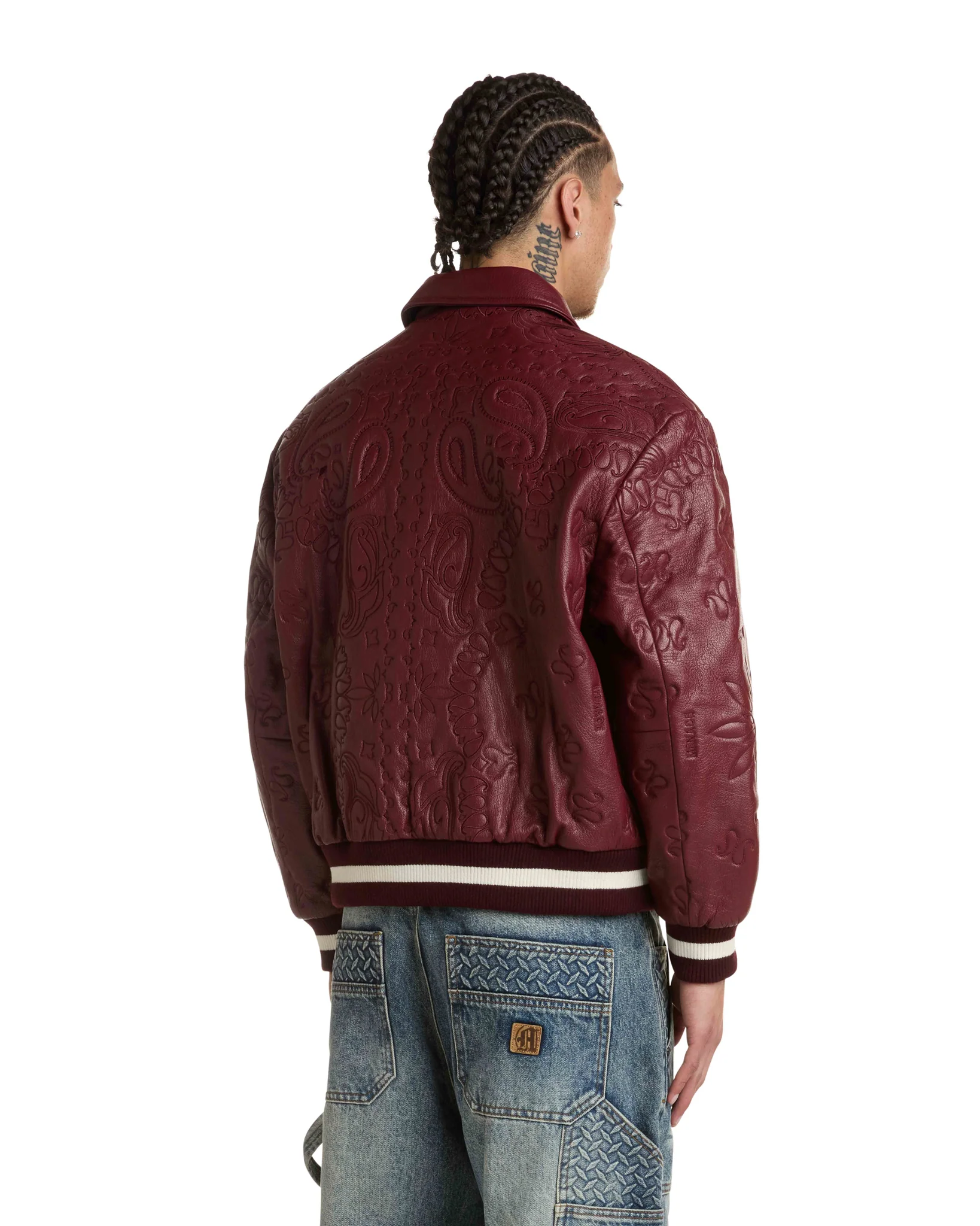GENUINE LAMBSKIN LEATHER PAISLEY JACKET - Image 4
