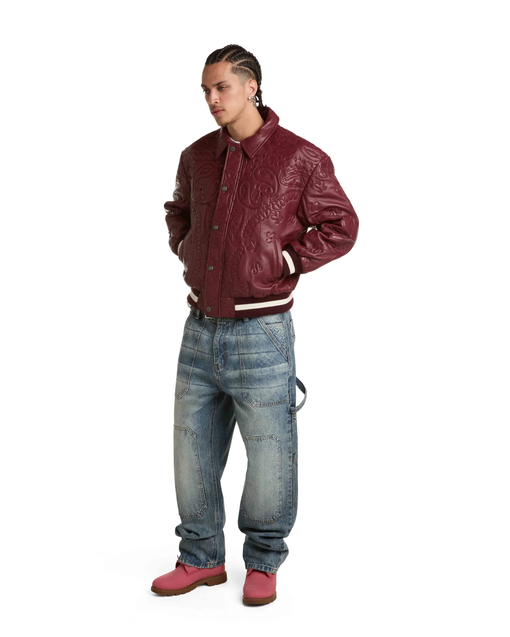 GENUINE LAMBSKIN LEATHER PAISLEY JACKET - Image 5