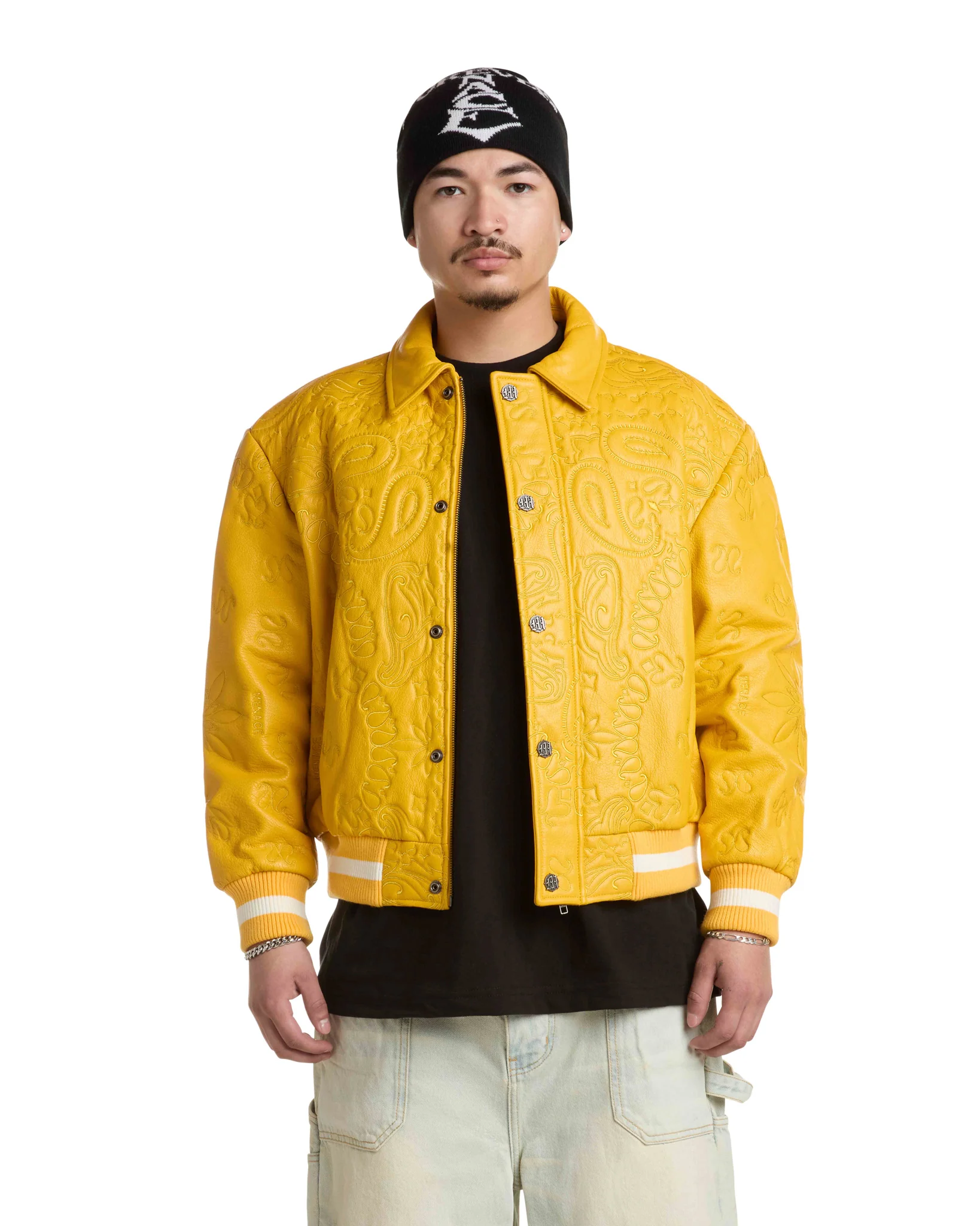 GENUINE LAMBSKIN LEATHER PAISLEY JACKET - Image 3