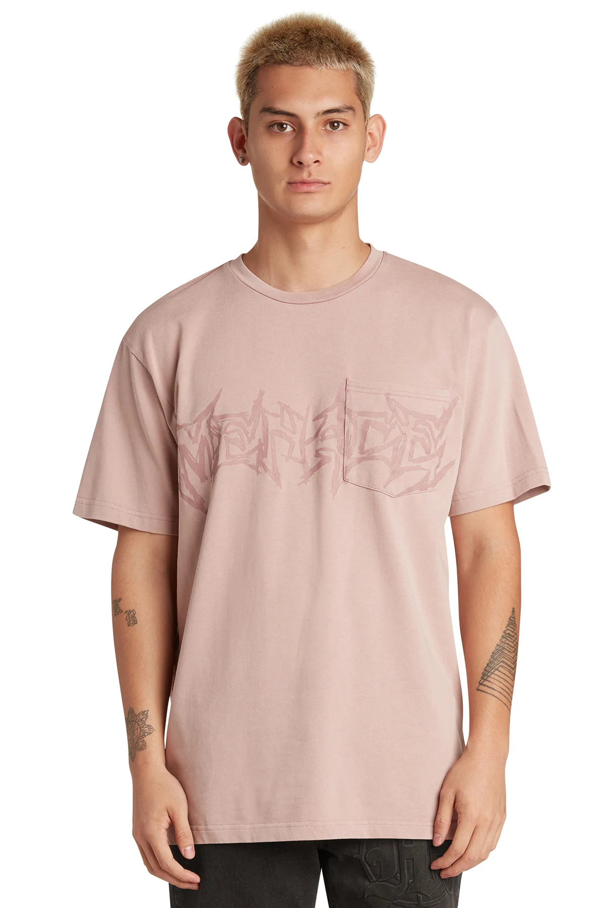 GOD WILLING POCKET T-SHIRT PINK - Image 2