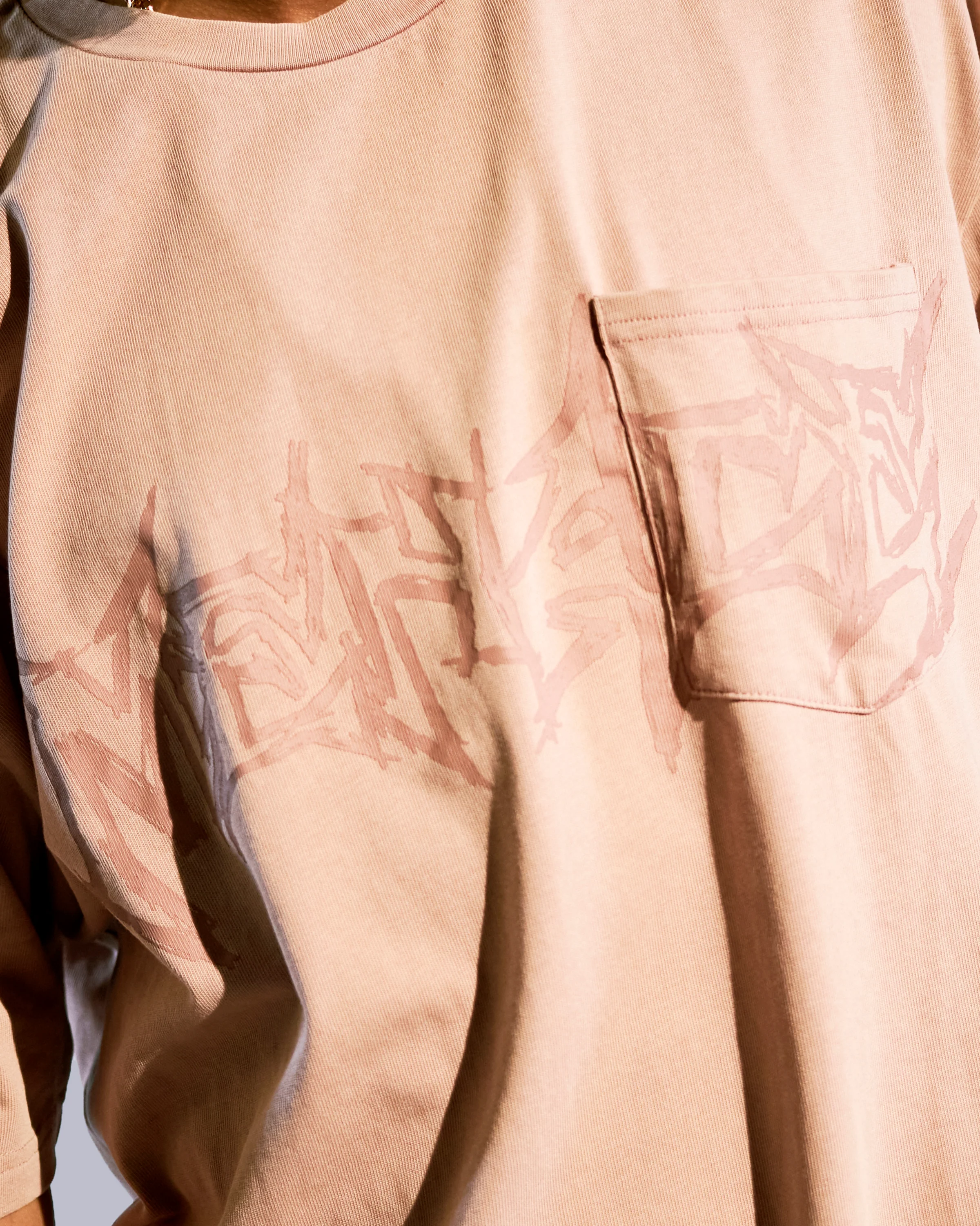 GOD WILLING POCKET T-SHIRT PINK - Image 6