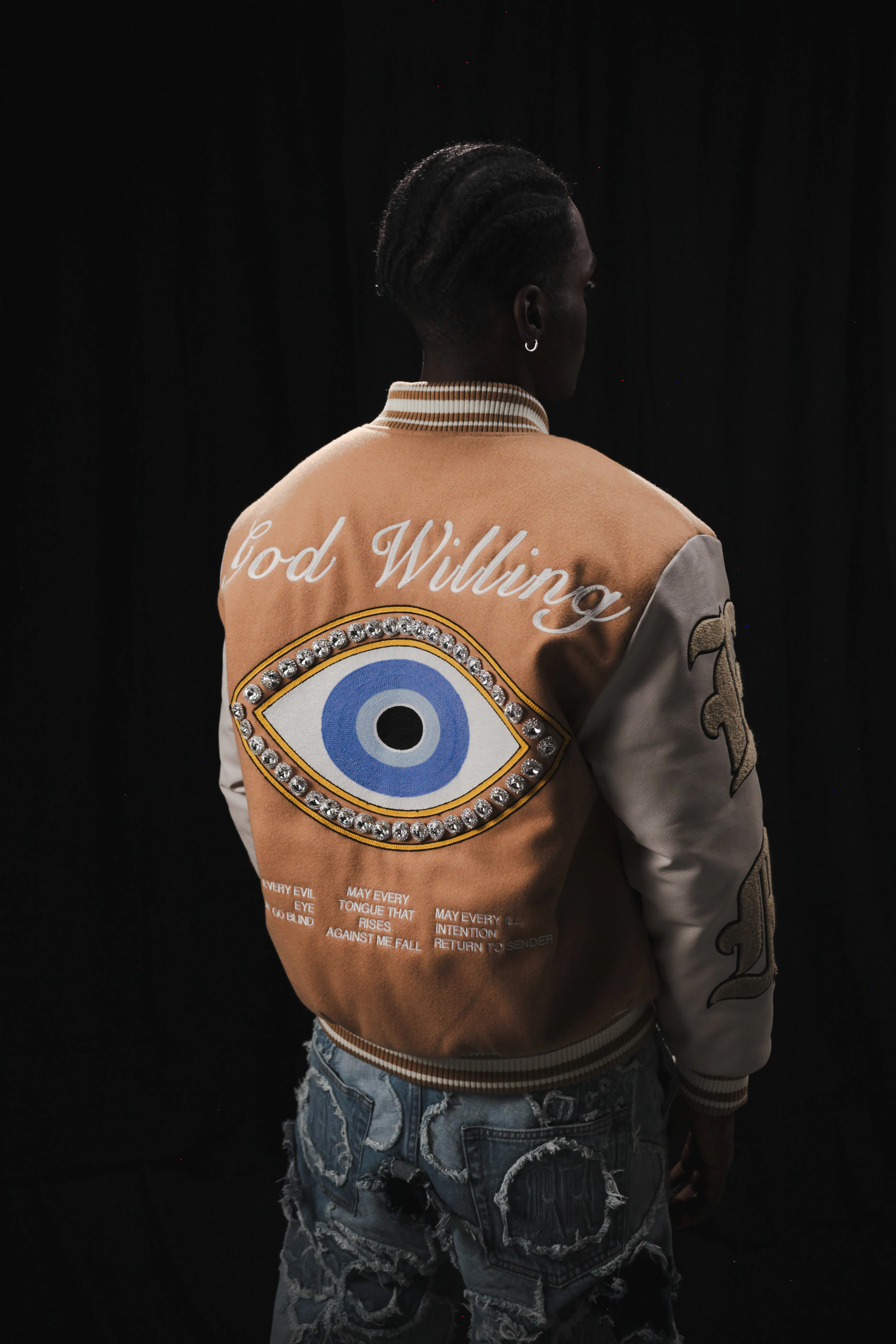 GOD WILLING VARSITY JACKET - Image 5