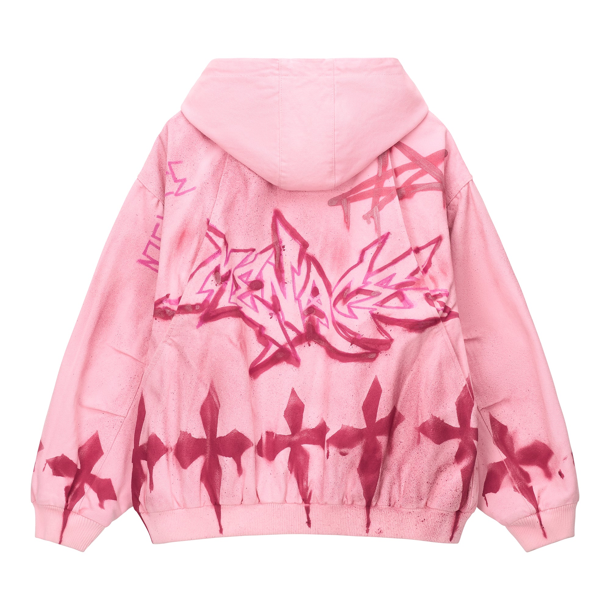 GRAFFITI STEEL EMBOSSED CANVAS HOODED JACKET - Image 2