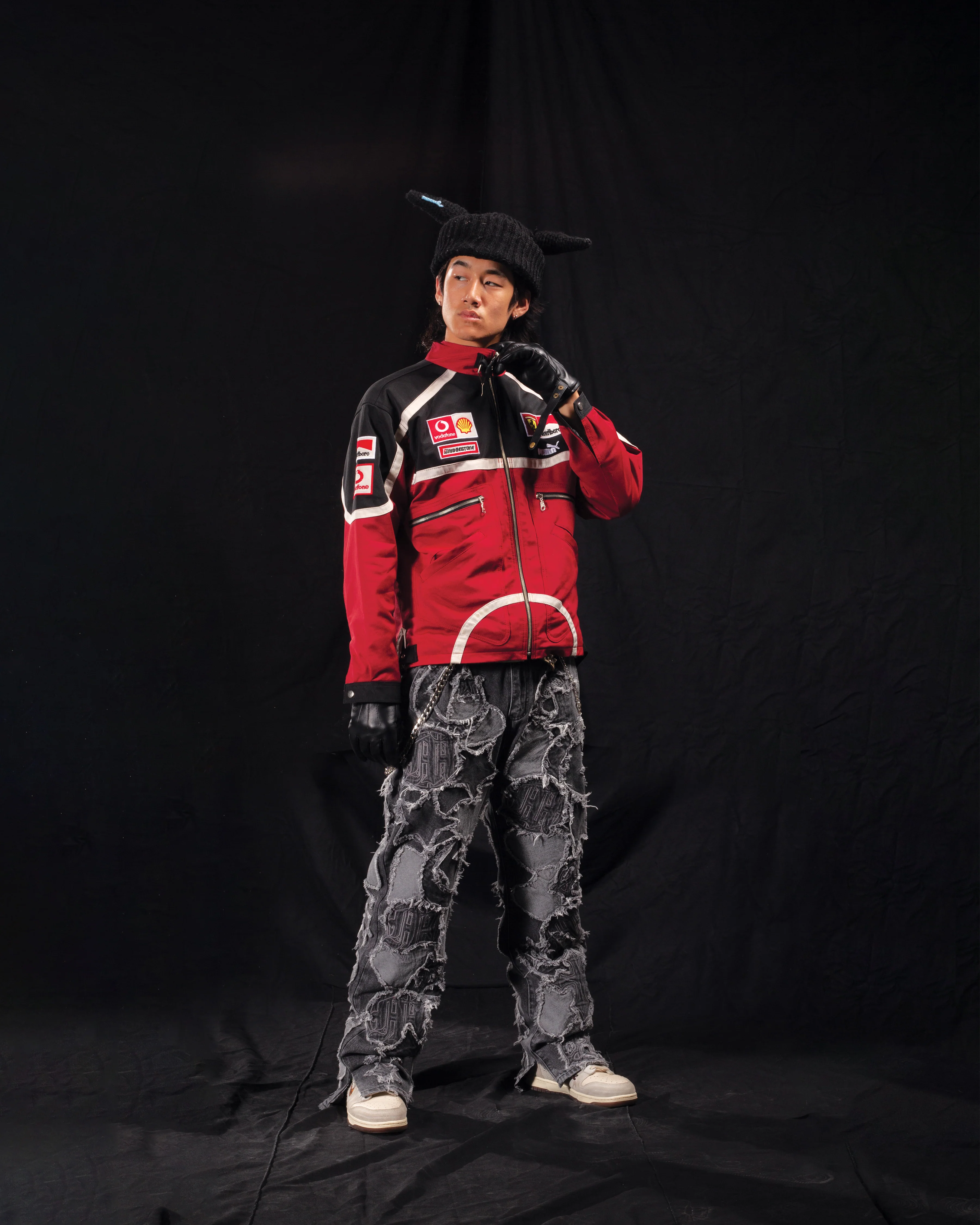 ICONOGRAPHY DENIM PATCH WORK PANTS - Image 7