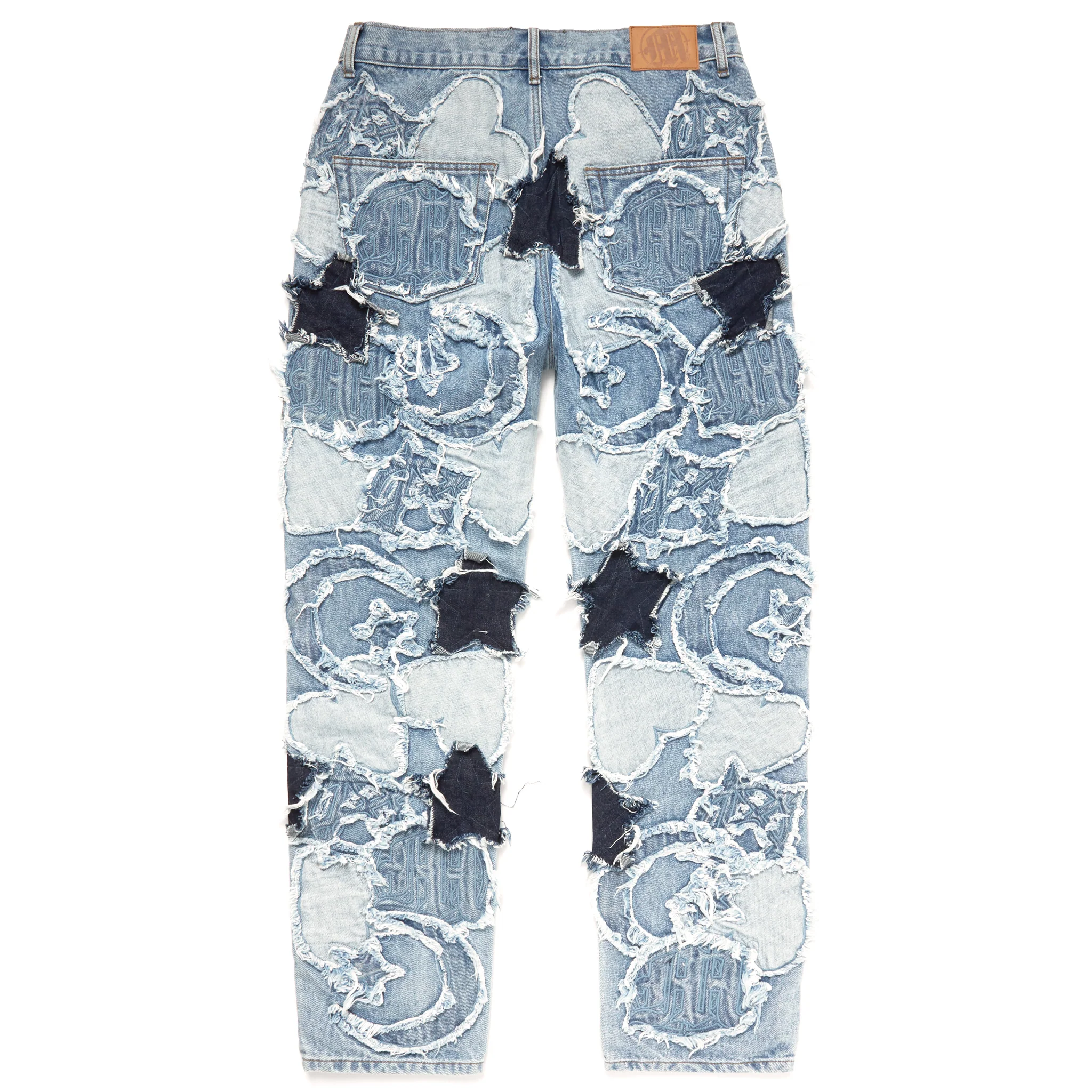 ICONOGRAPHY DENIM PATCH WORK PANTS - Image 2