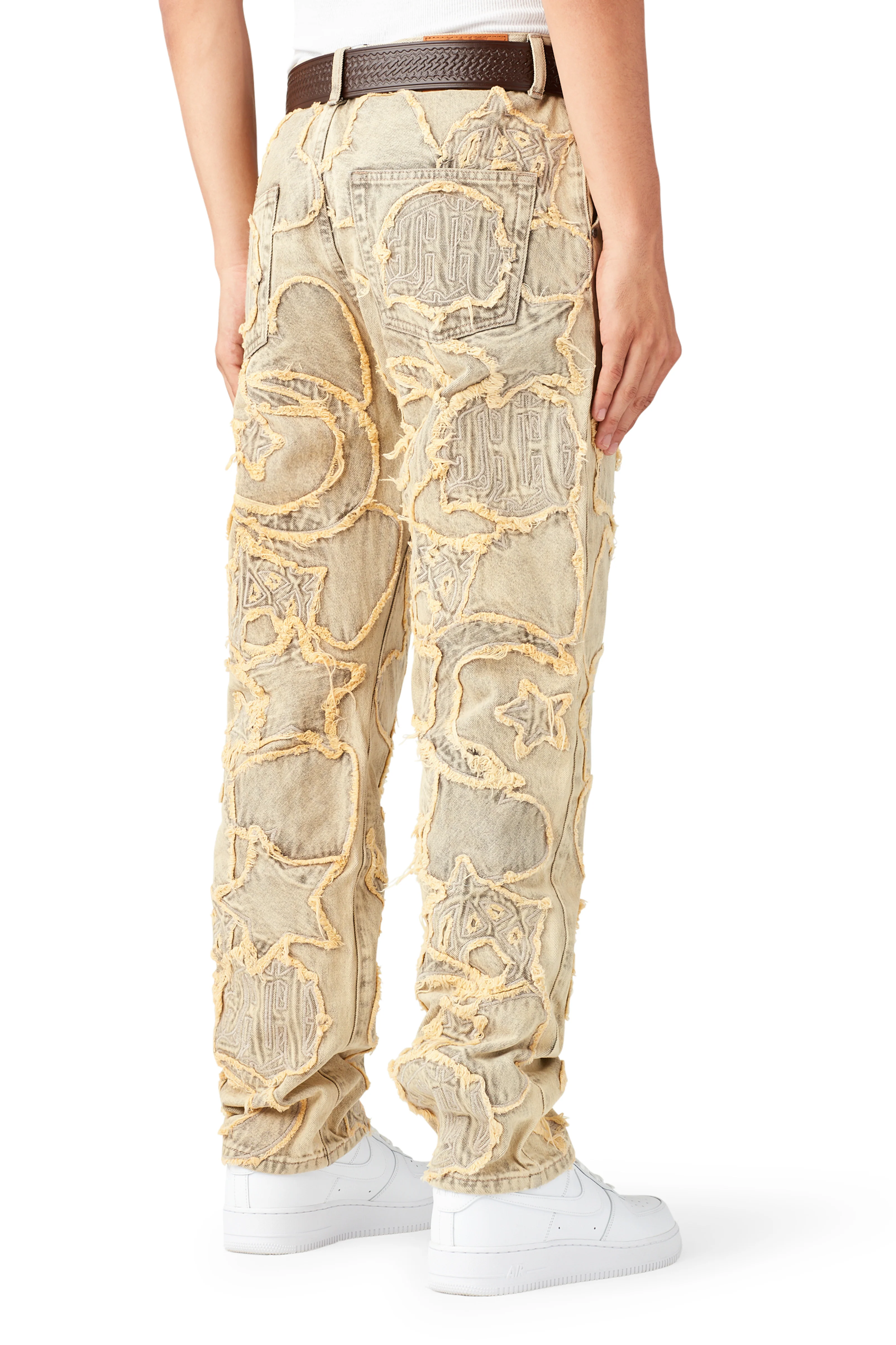 ICONOGRAPHY DENIM PATCH WORK PANTS - Image 5