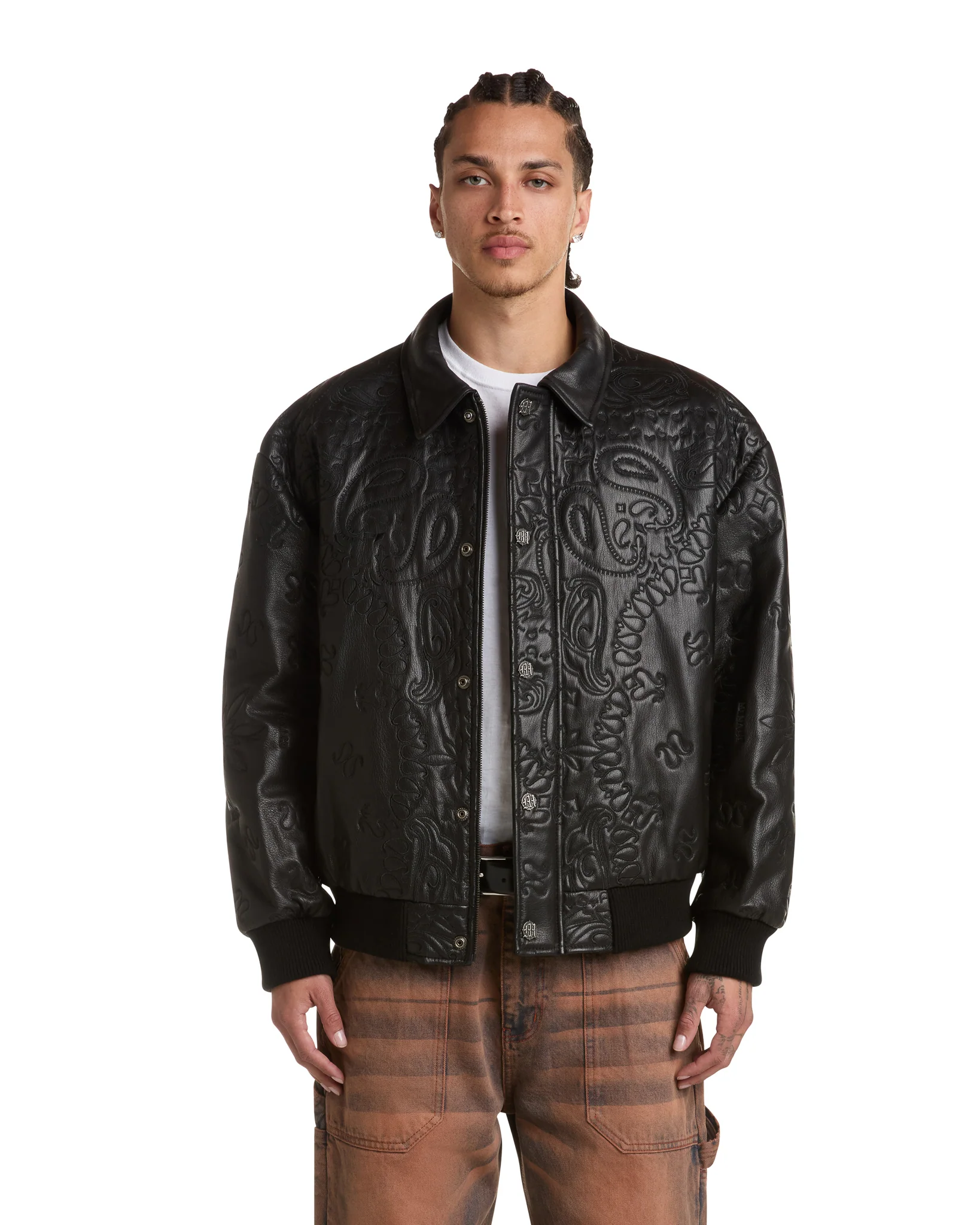 GENUINE LAMBSKIN LEATHER PAISLEY JACKET - Image 4