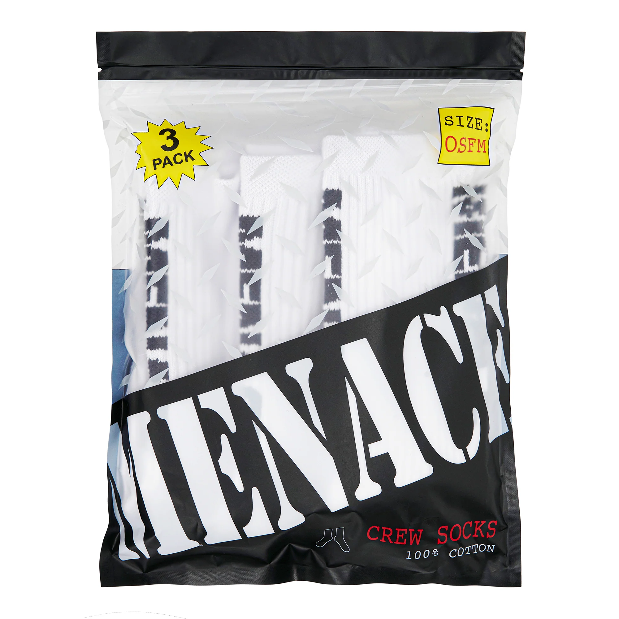 MENACE LOGO SOCKS (3 PACK) - Image 4