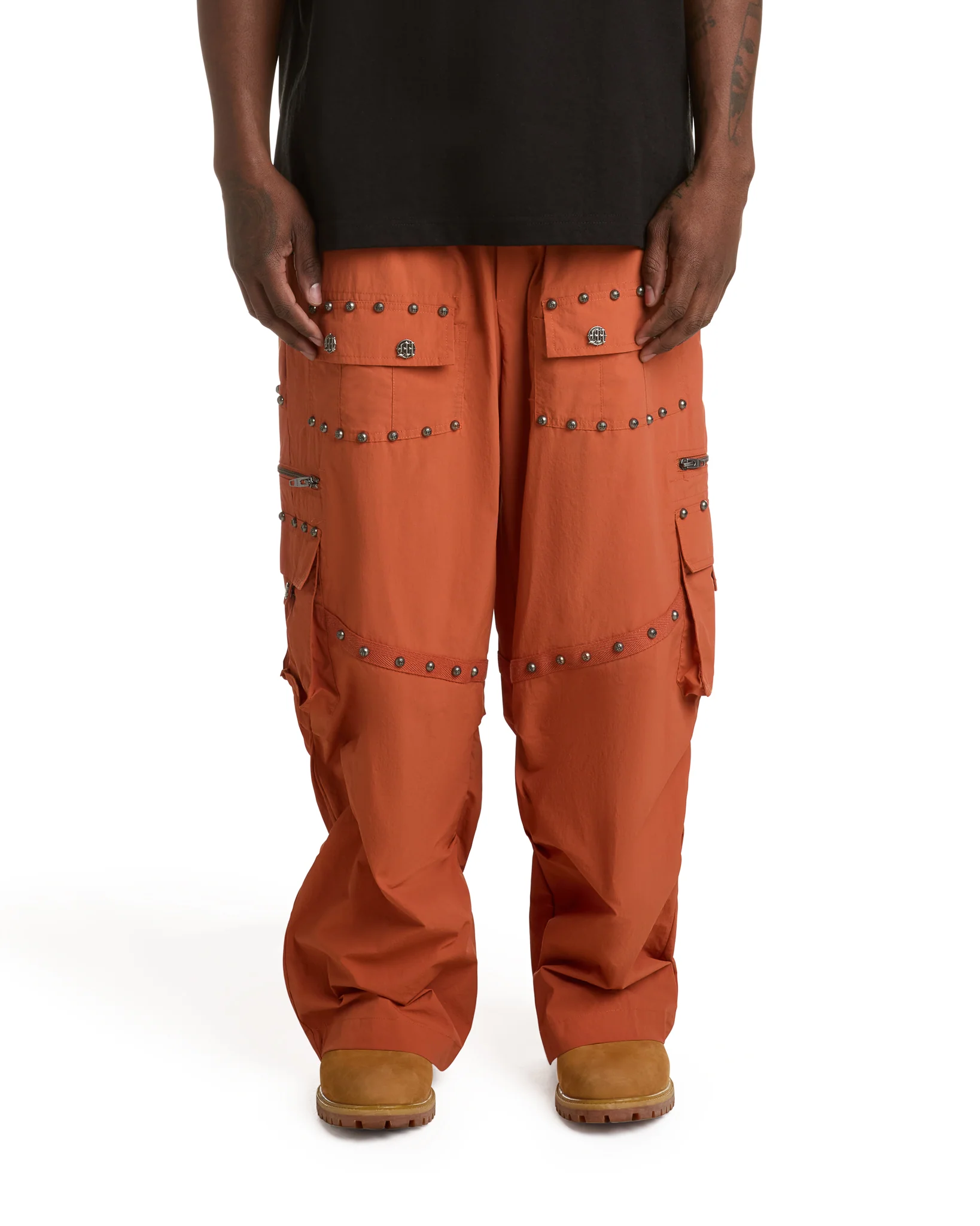 METAL RIVET NYLON PANTS - Image 3