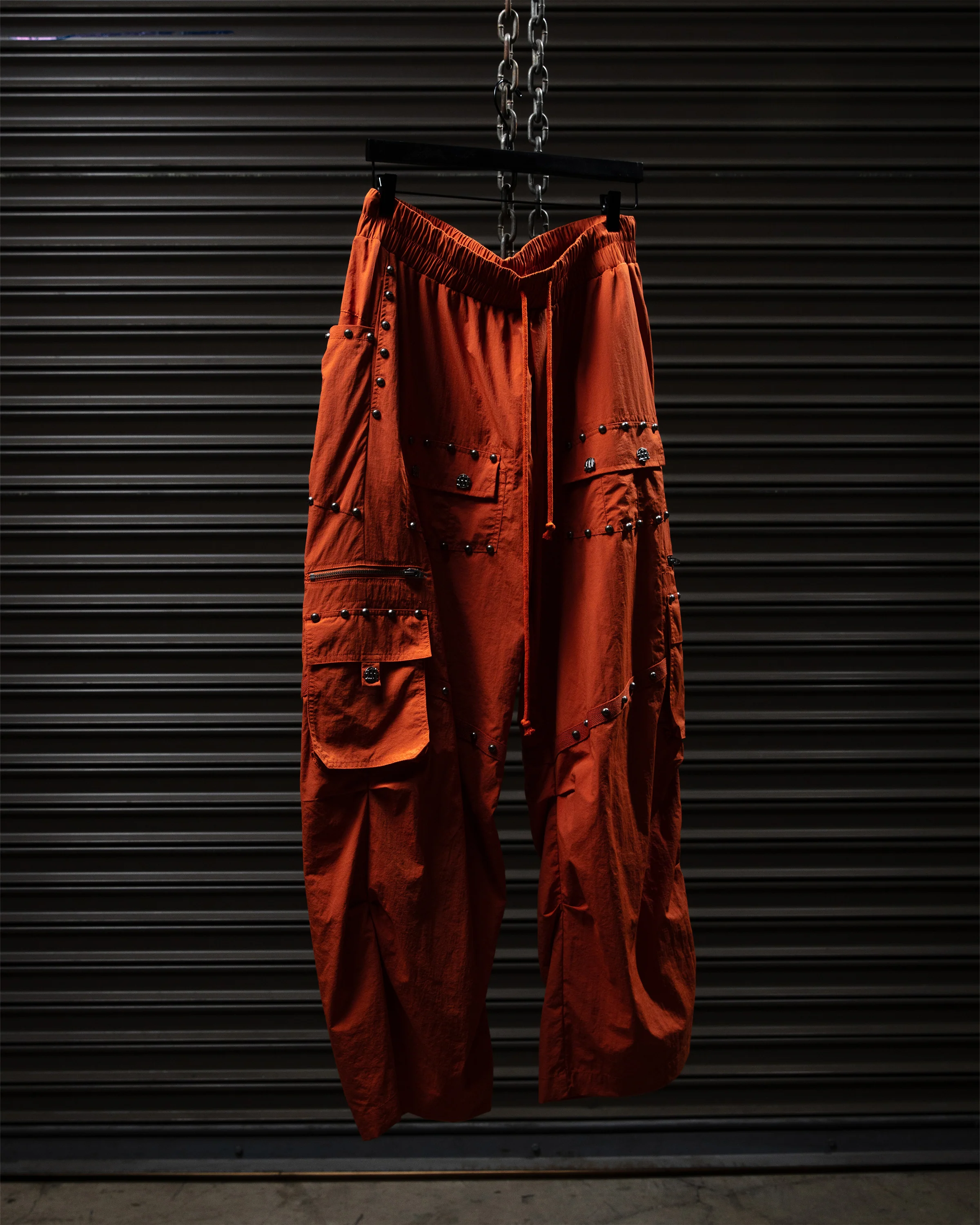 METAL RIVET NYLON PANTS - Image 8