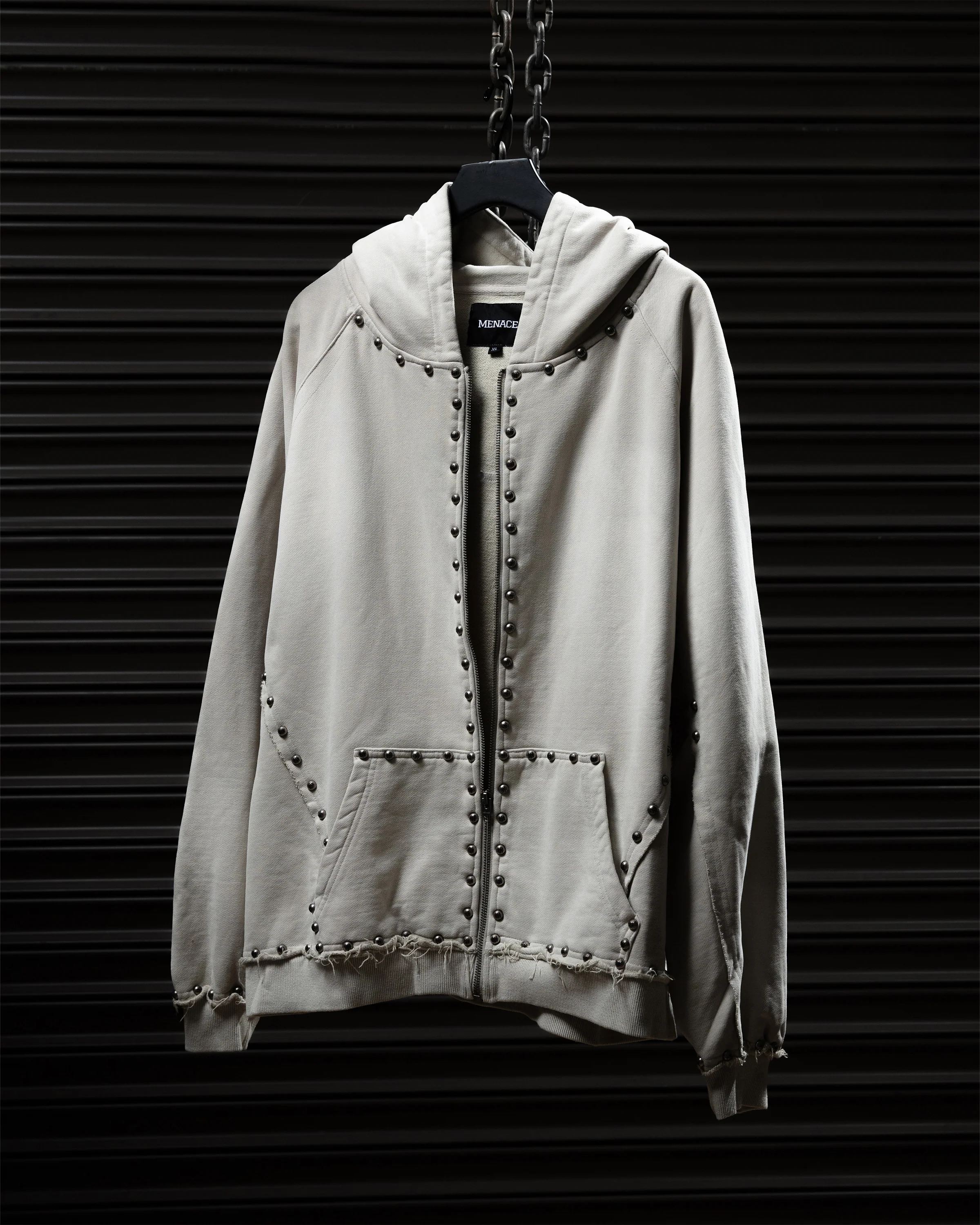METAL RIVET ZIP-UP HOODIE - Image 11
