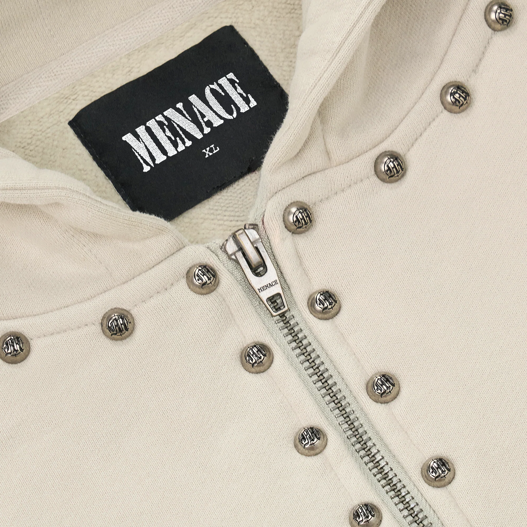 METAL RIVET ZIP-UP HOODIE - Image 3