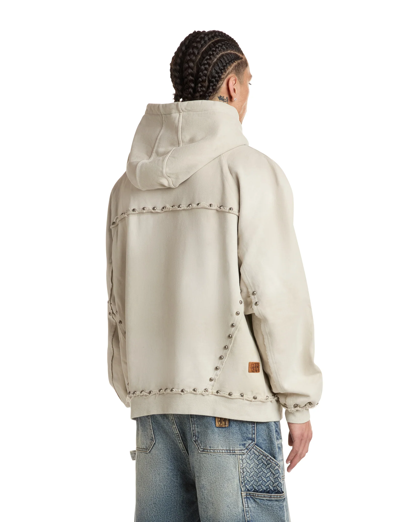 METAL RIVET ZIP-UP HOODIE - Image 5